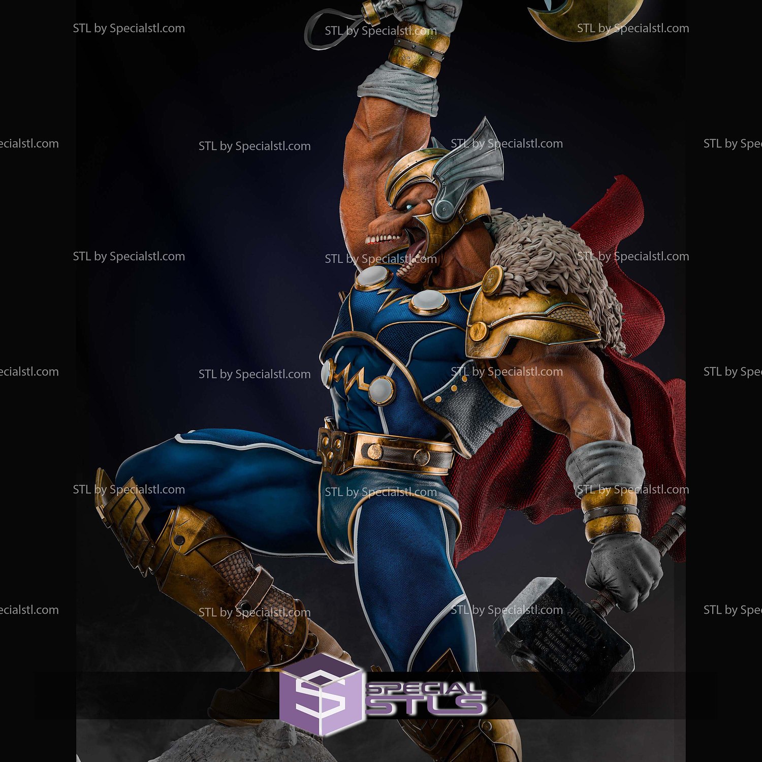 Beta Ray Bill Scream in Battle 3D Printer Files STL Model — view 5