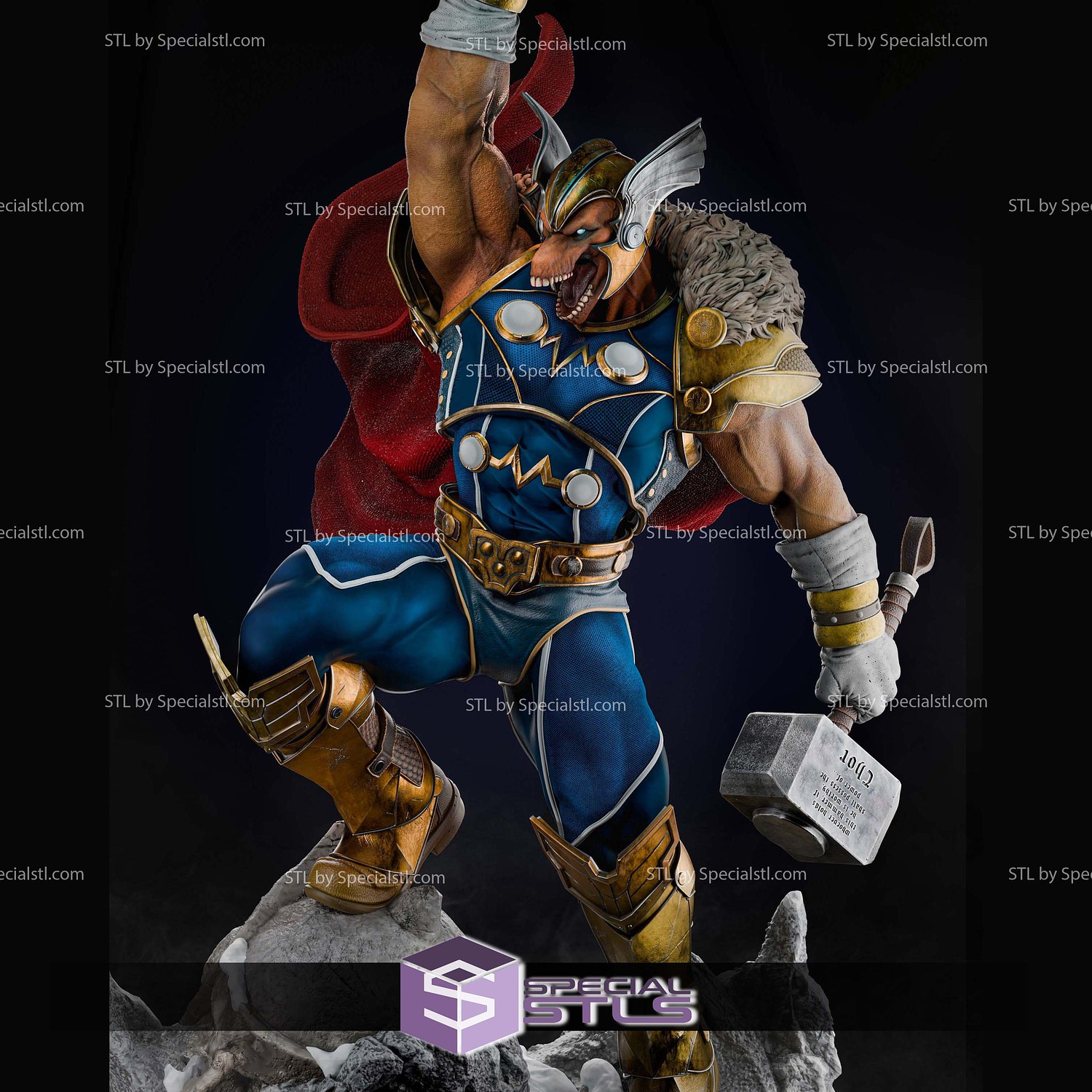 Beta Ray Bill Scream in Battle 3D Printer Files STL Model — view 8