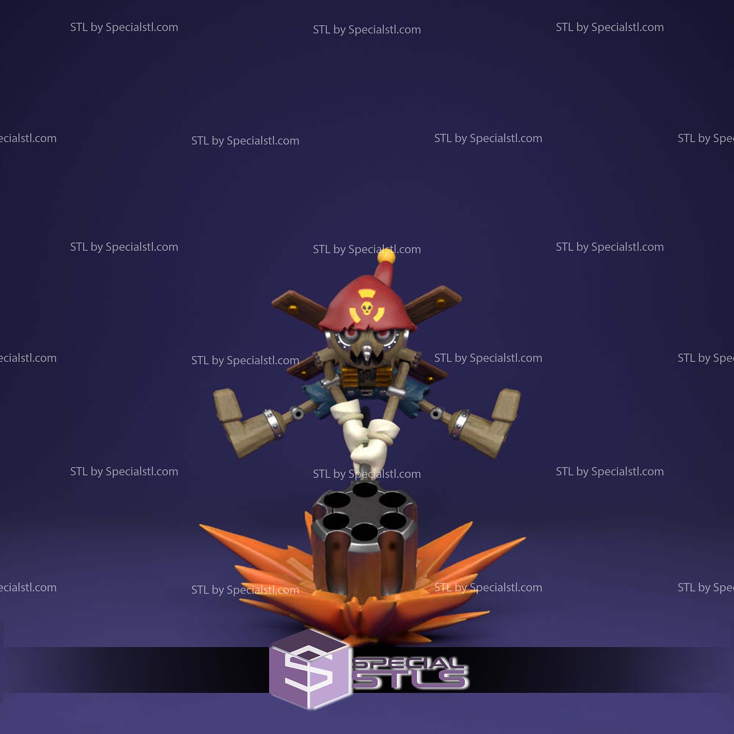 Puppetmon Pinocchiomon V2 Sculptures 3D Printing STL Model — view 3