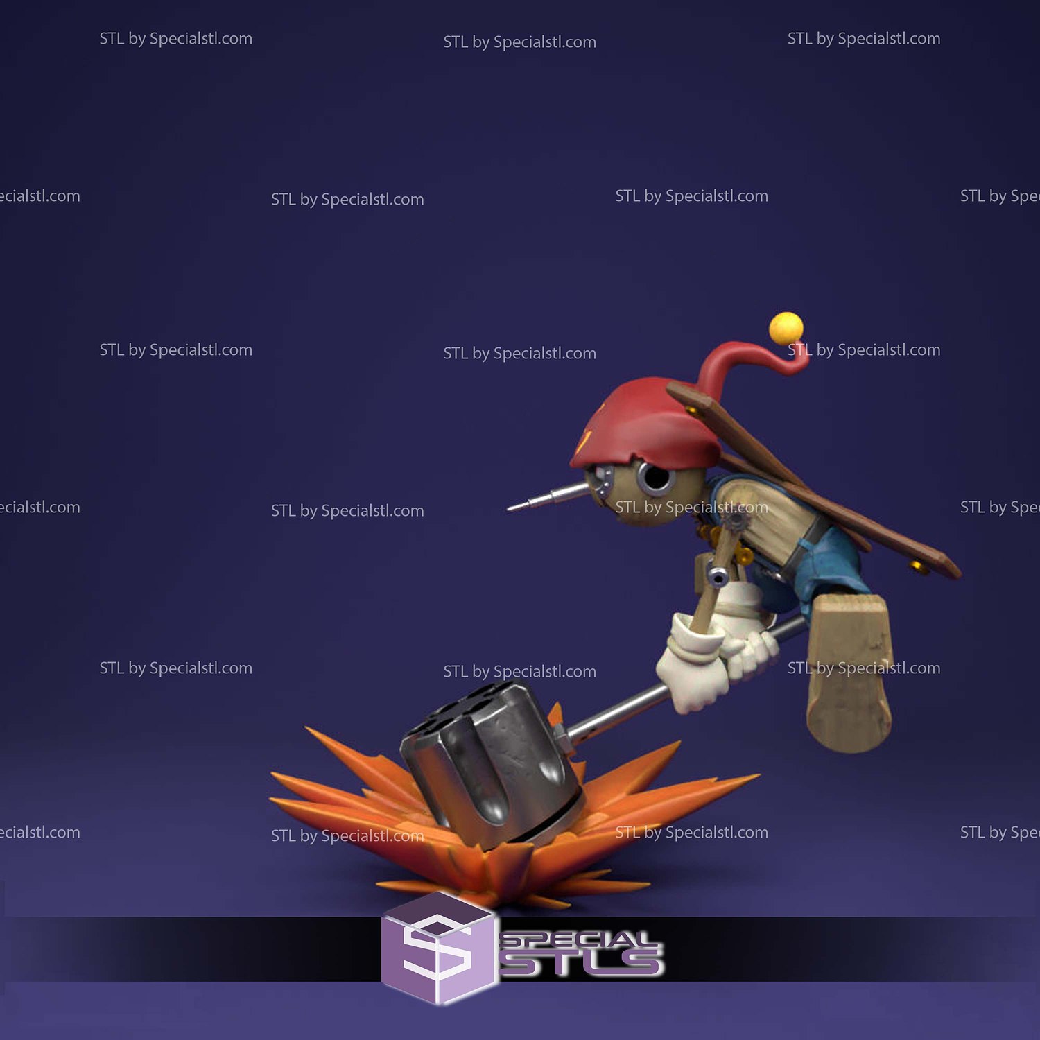 Puppetmon Pinocchiomon V2 Sculptures 3D Printing STL Model — view 4