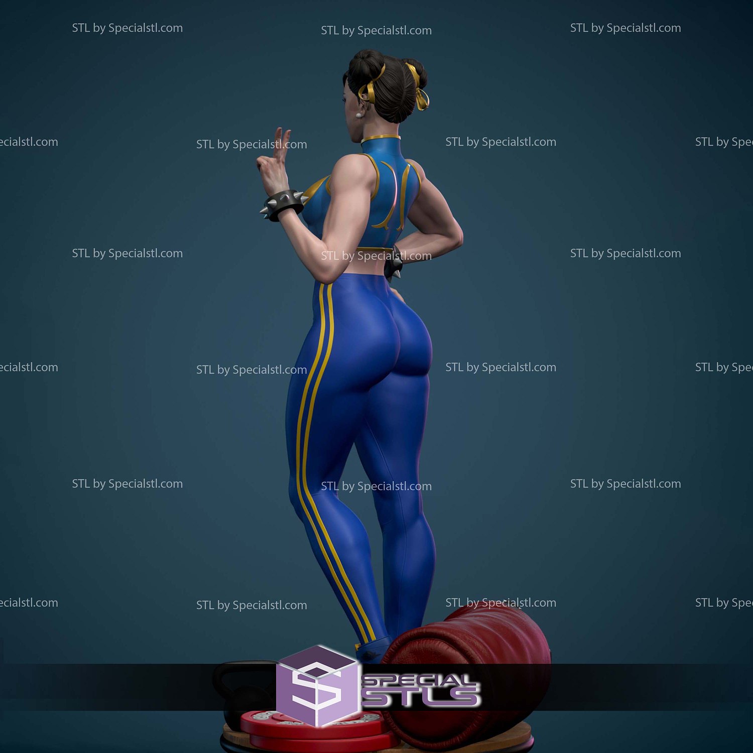 Chun-Li Boxing Say Hi 3D Print Files STL Model — view 3