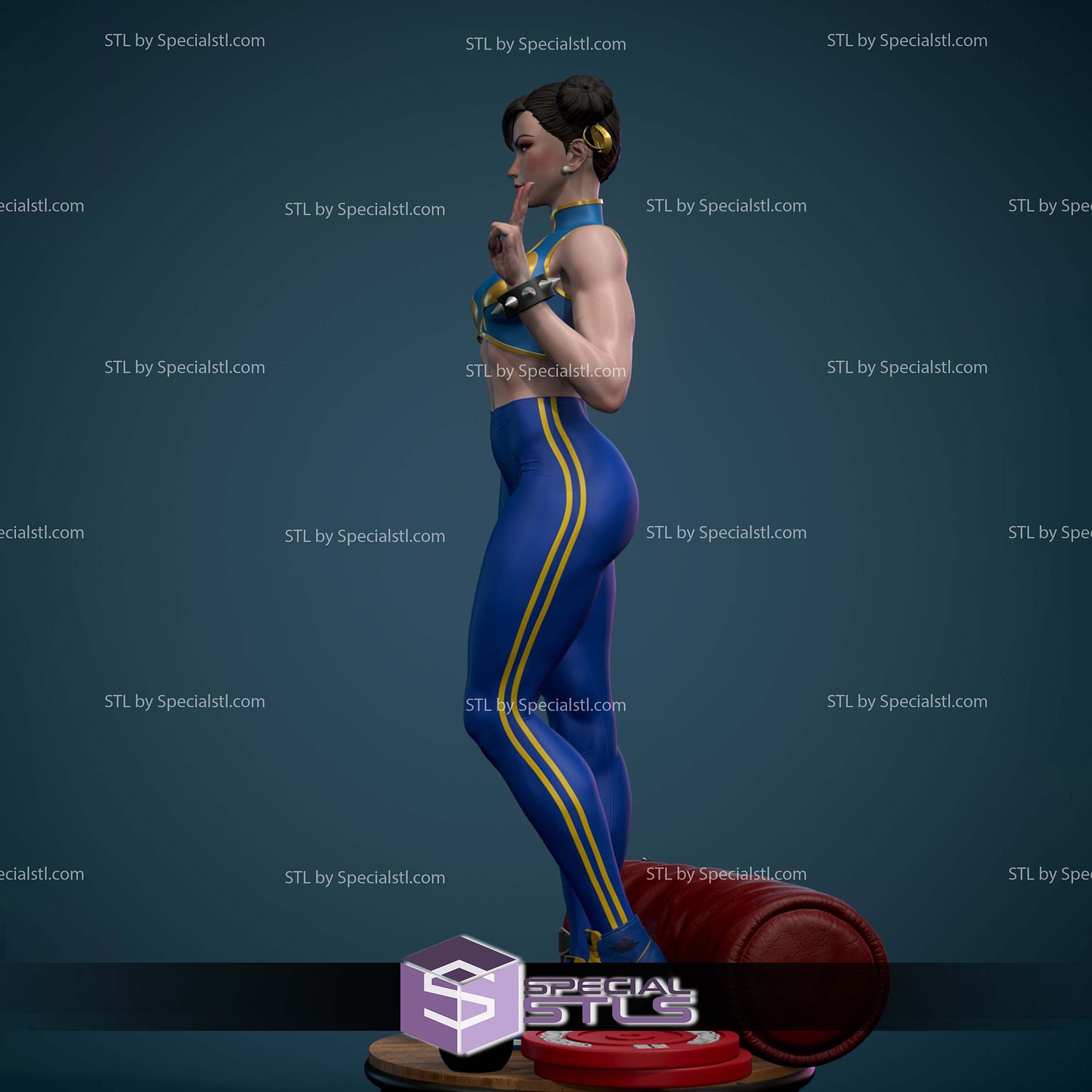 Chun-Li Boxing Say Hi 3D Print Files STL Model — view 4