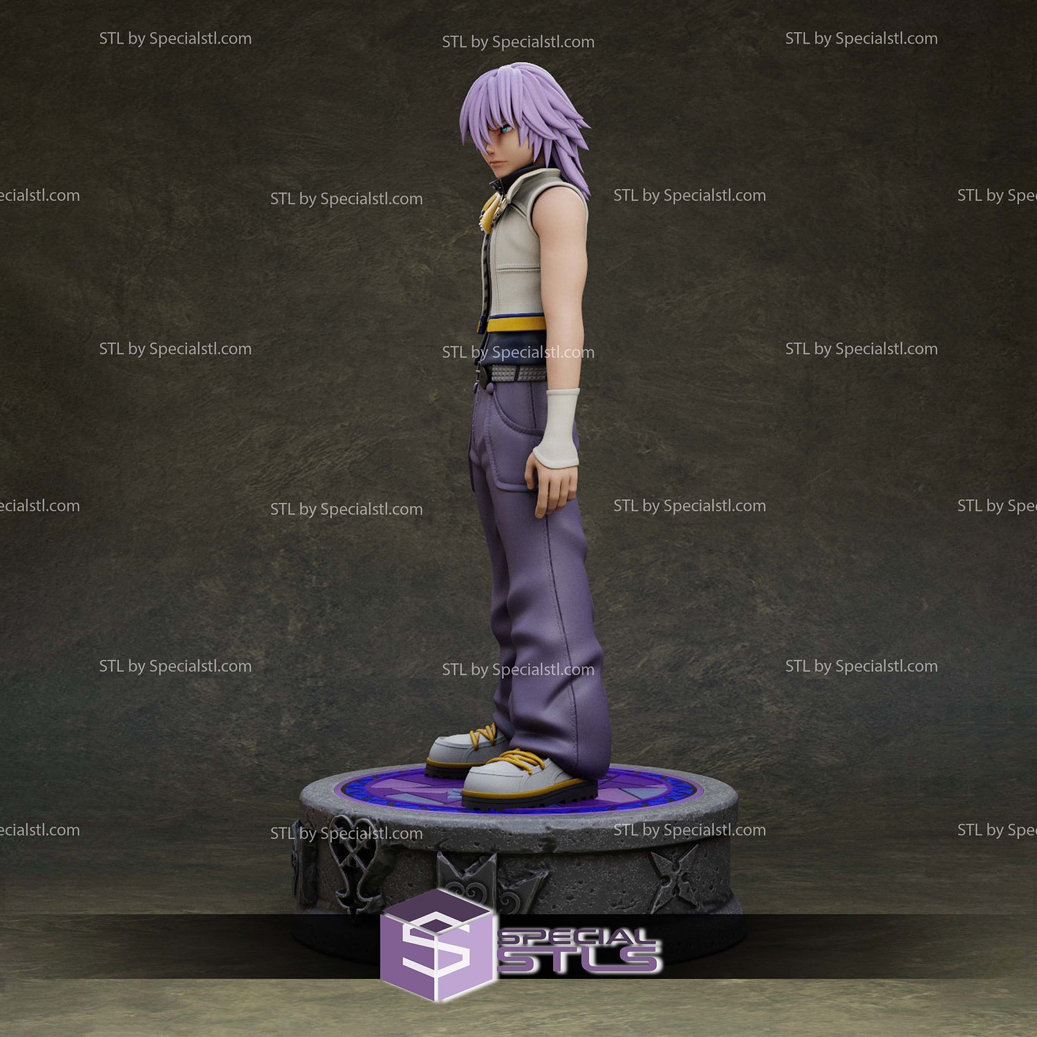 Riku Kingdom Hearts Adult STL Files 3D Model — view 2