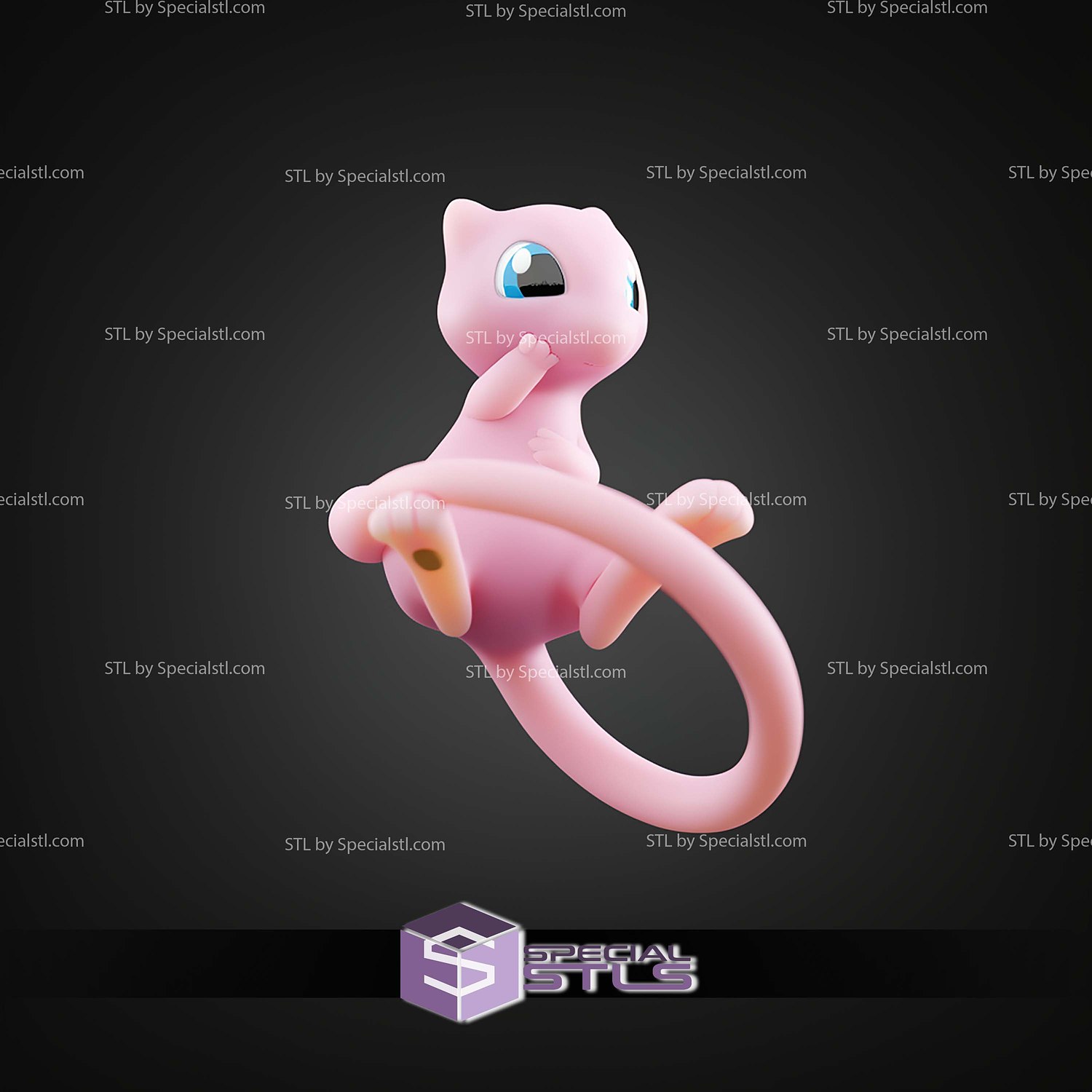 Basic Pokemon Collection Mew and Mewtwo 3D STL Model — view 2