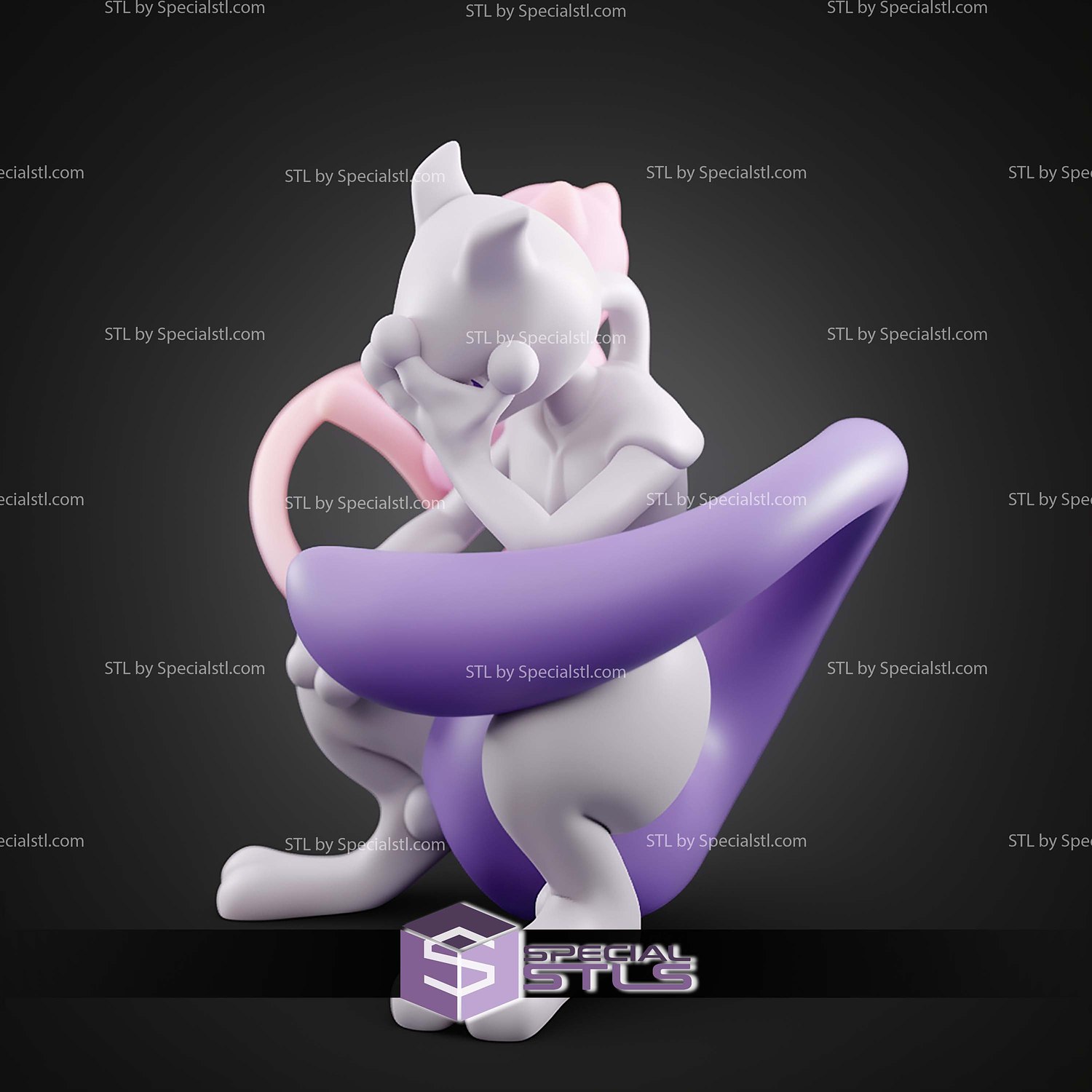 Basic Pokemon Collection Mew and Mewtwo 3D STL Model — view 5