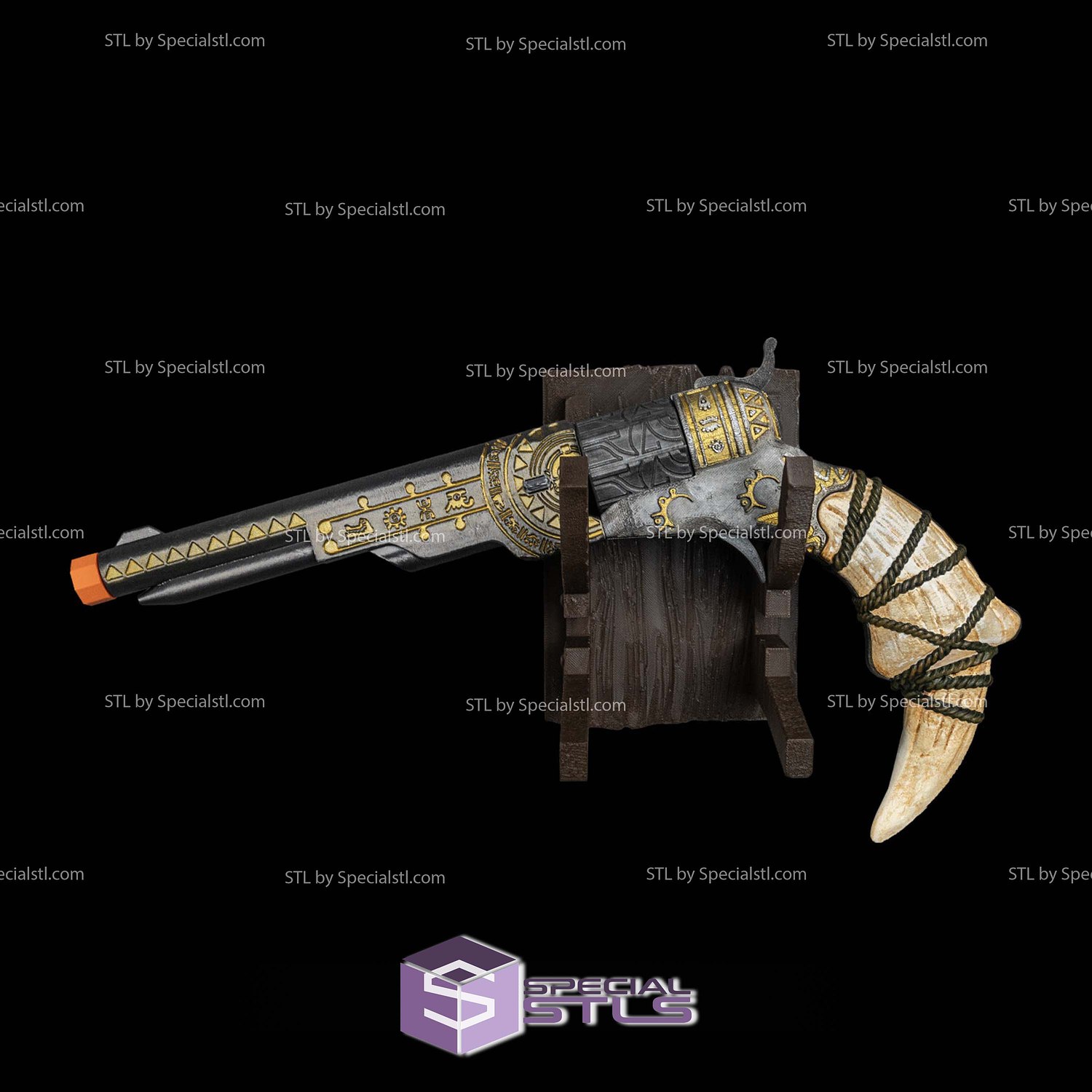 Super Basic STL Colt Peterson Revolver 3D Model — view 3