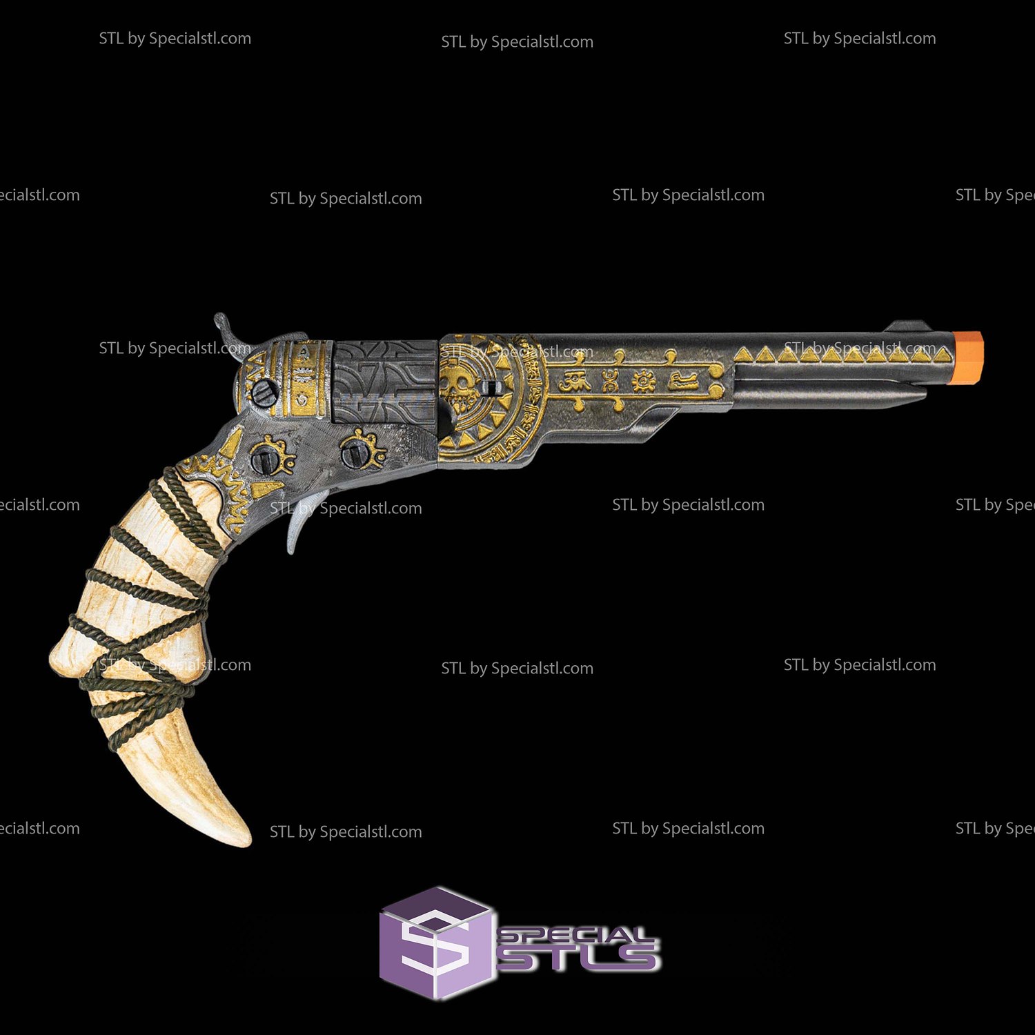 Super Basic STL Colt Peterson Revolver 3D Model — view 4