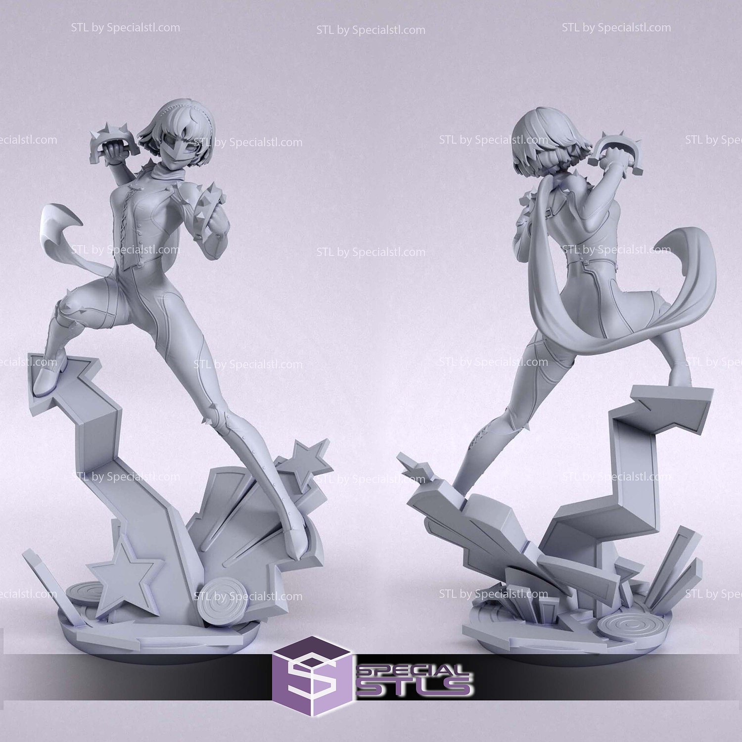 Makoto Nijima Persona 5 Sculptures 3D Printing STL Model — view 3