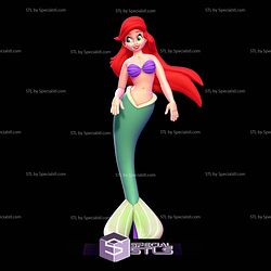 Super Basic STL - Ariel Mermaid 3D Model