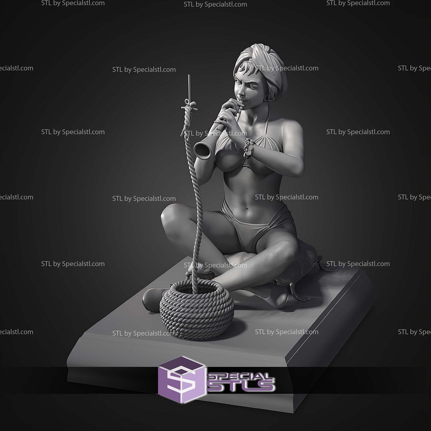 Charming Trick Pin Up STL Files 3D Model — view 2