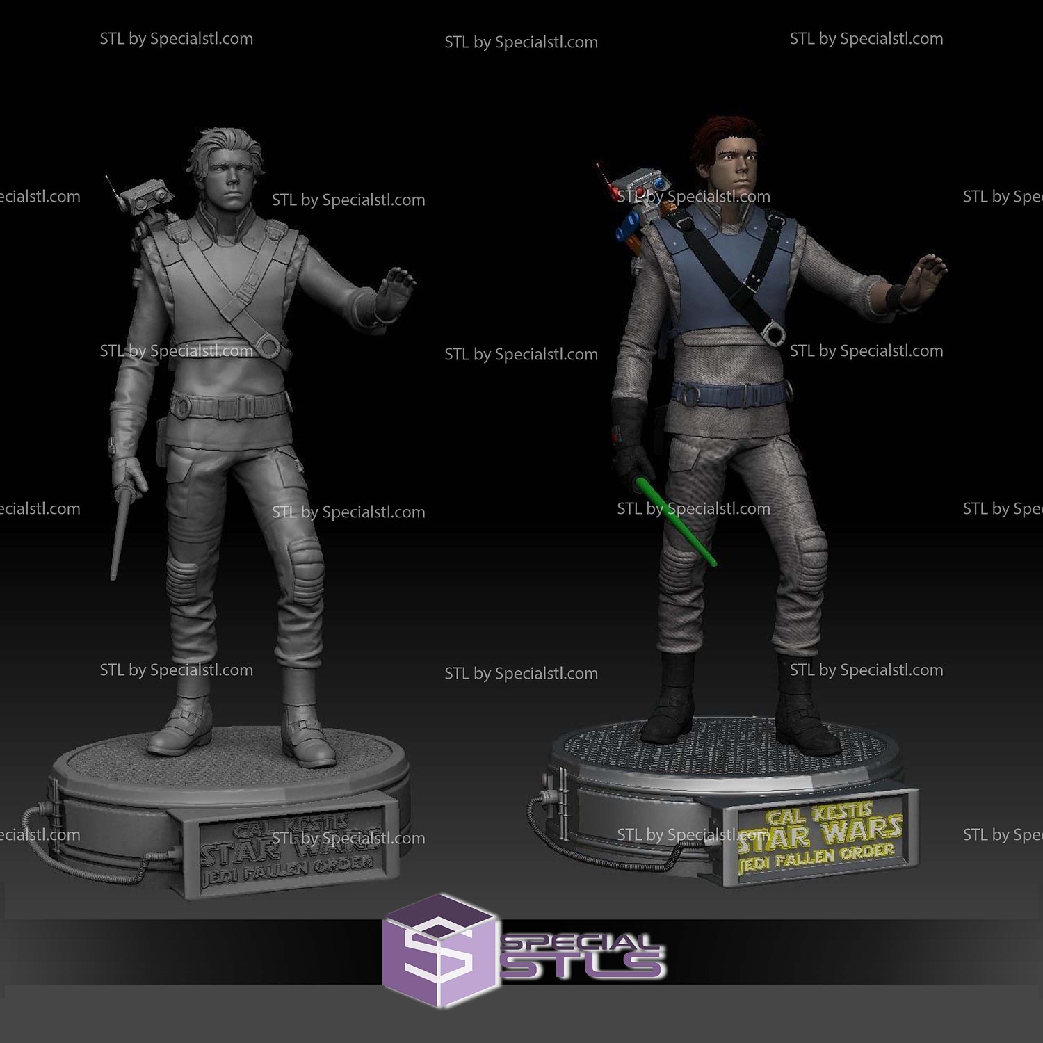 Cal Kestis Star Wars Jedi Fallen Order STL Files 3D Model — view 2