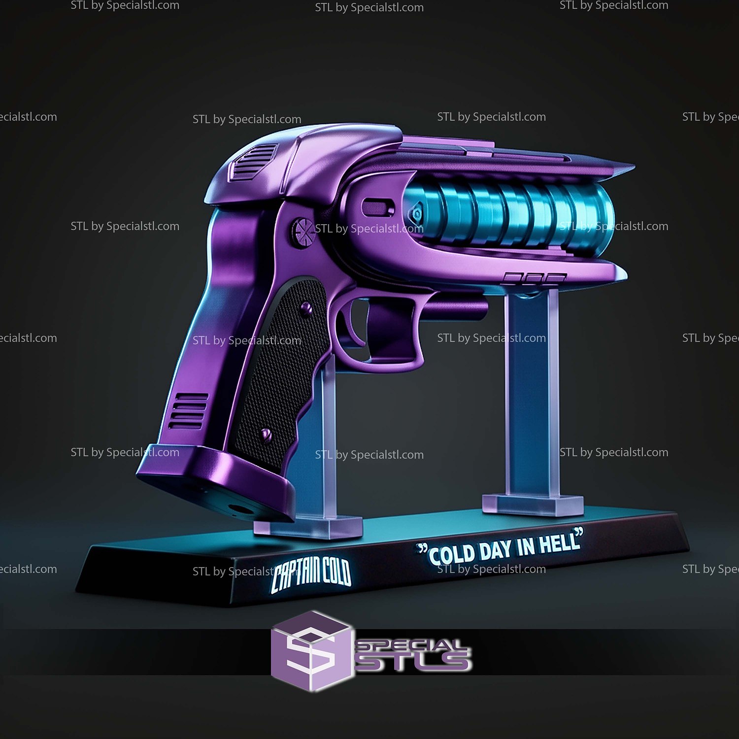 Captain Cold Blaster Display STL Files 3D Model — view 2