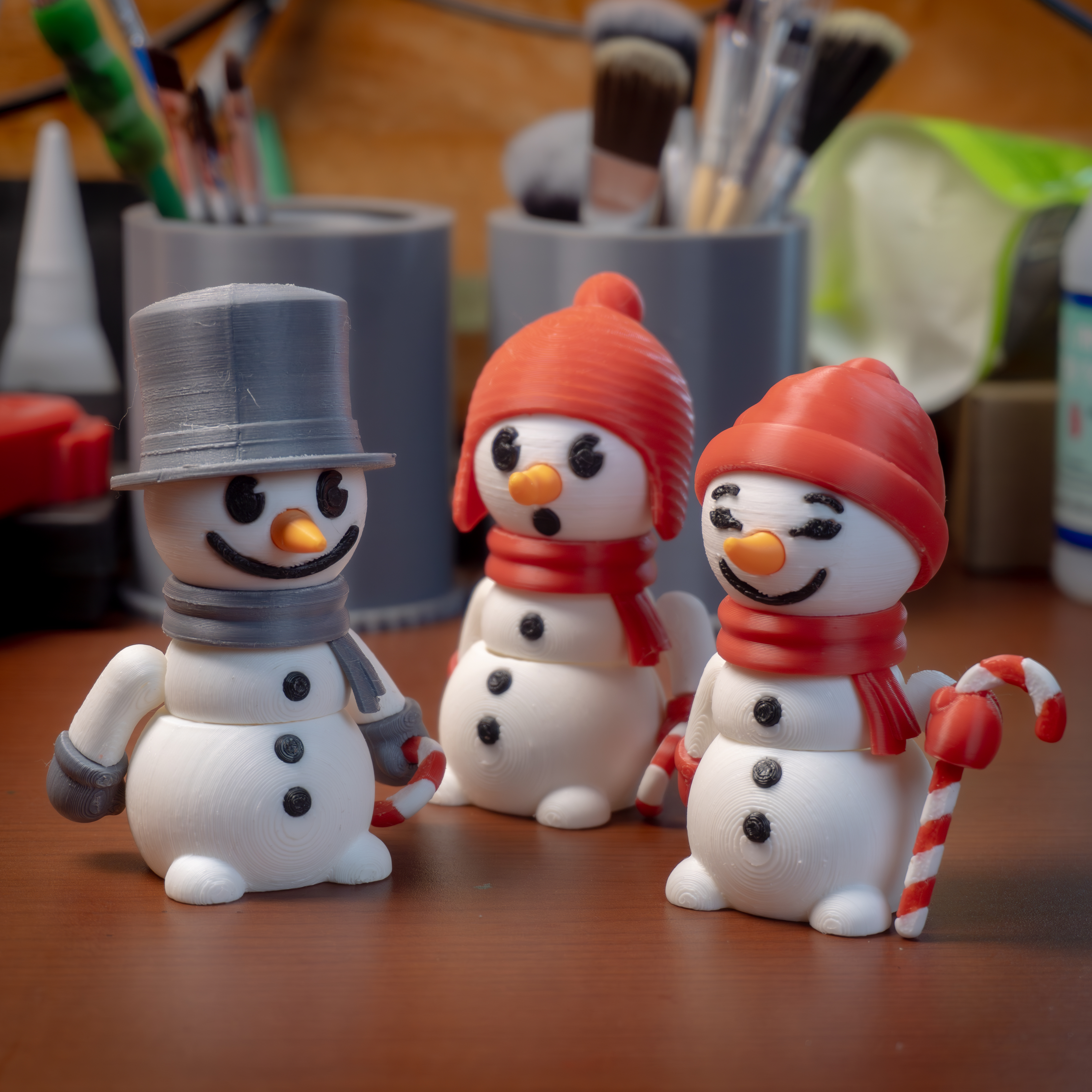 Articulated SnowMan 3D 3MF Model — view 2