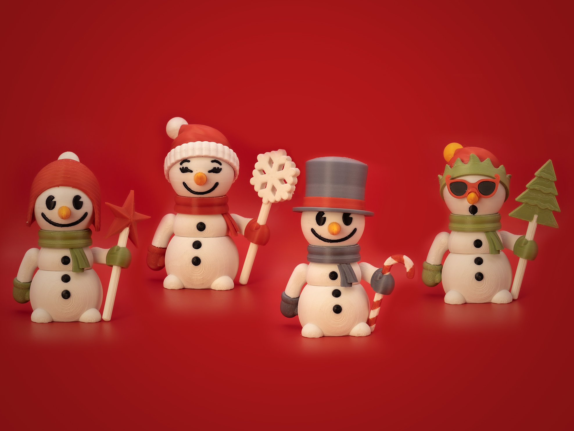 Articulated SnowMan 3D 3MF Model — view 3