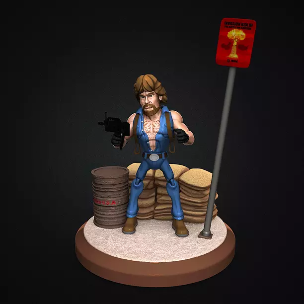 Chuk Norris 3D STL Model