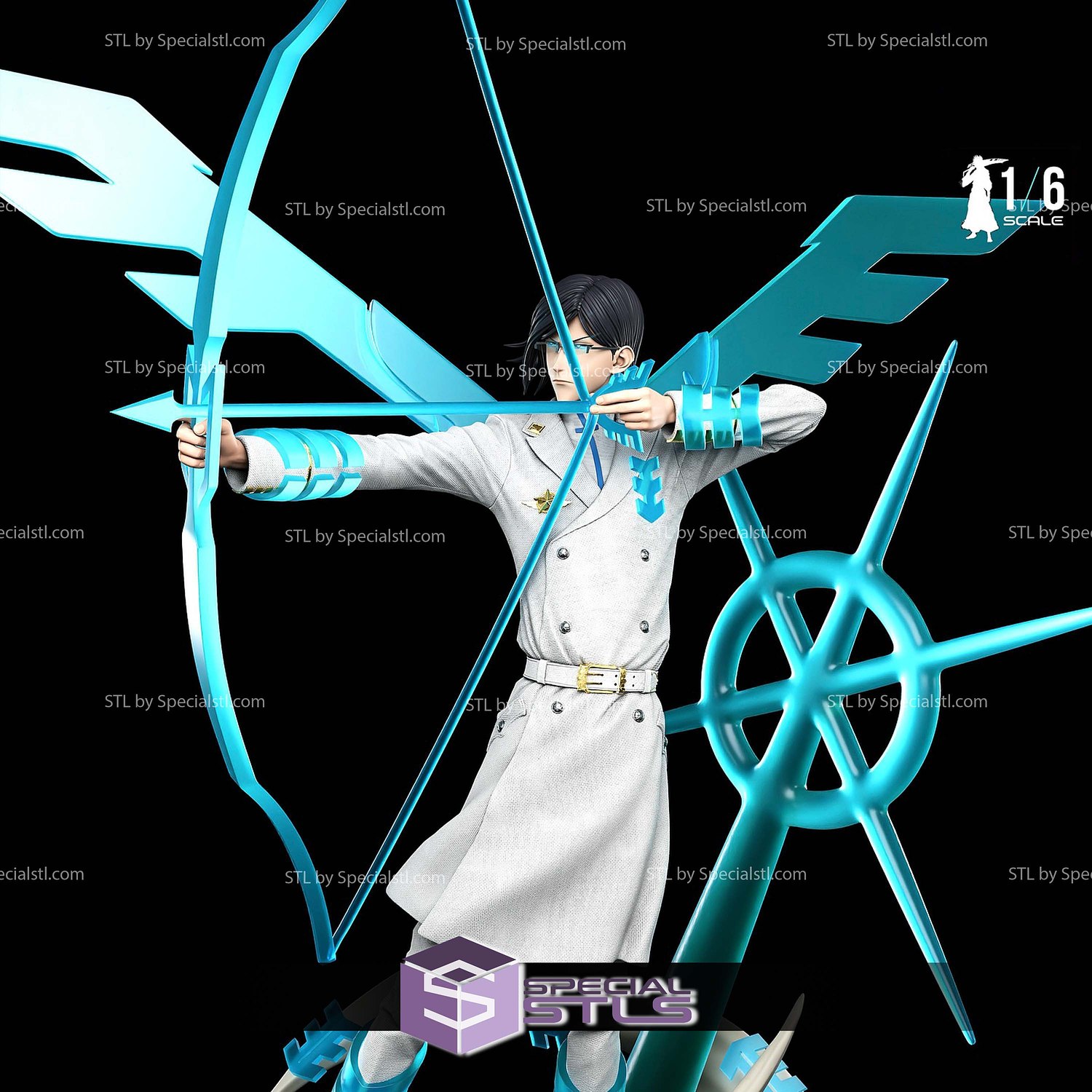 Uryu Ishida Quincy Cross STL Files 3D Model — view 4