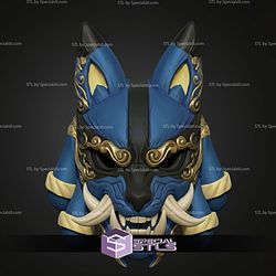 Cosplay STL Files Lucario Menpo Mask 3D Model