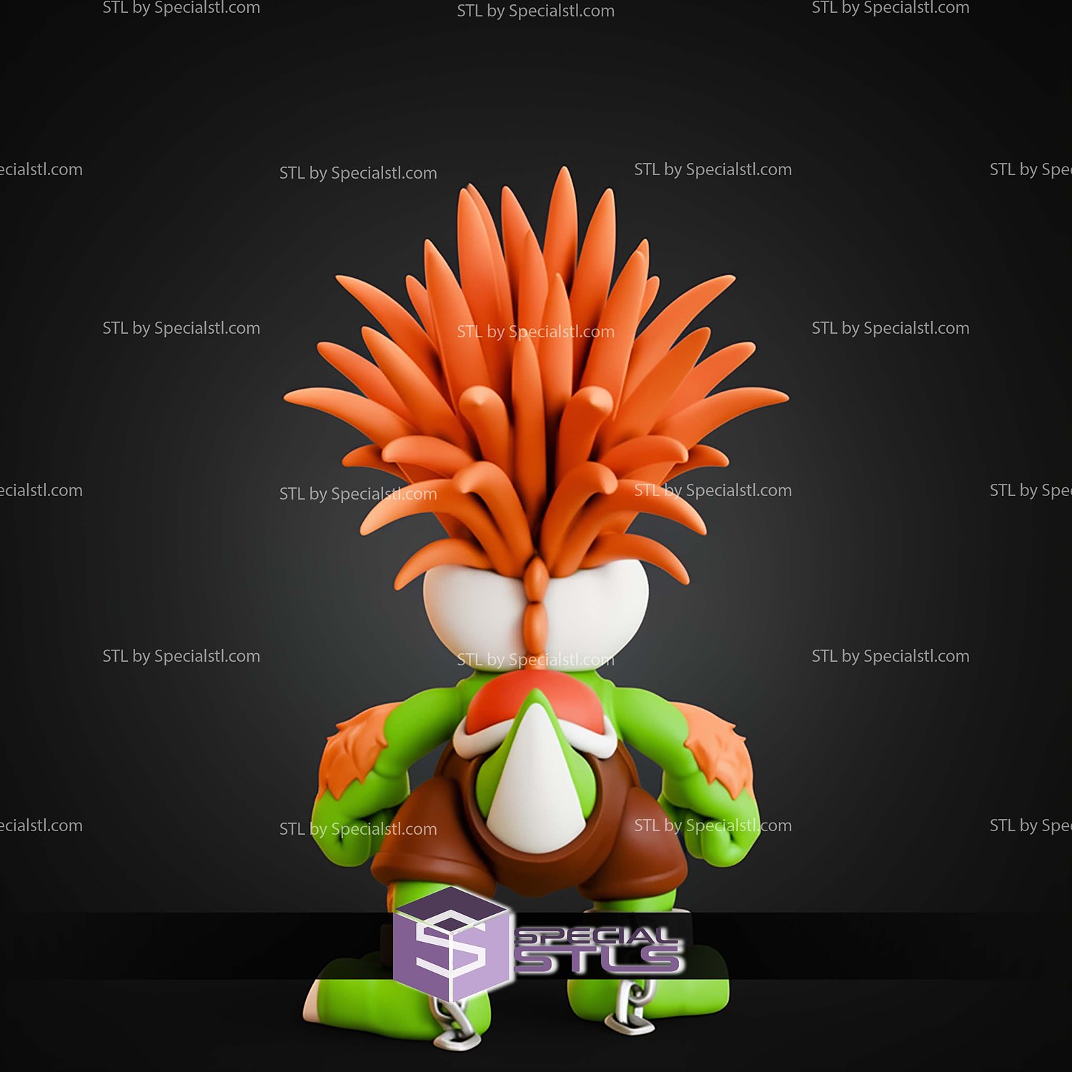 Yoshi Blanka Mashup STL Files 3D Model — view 3