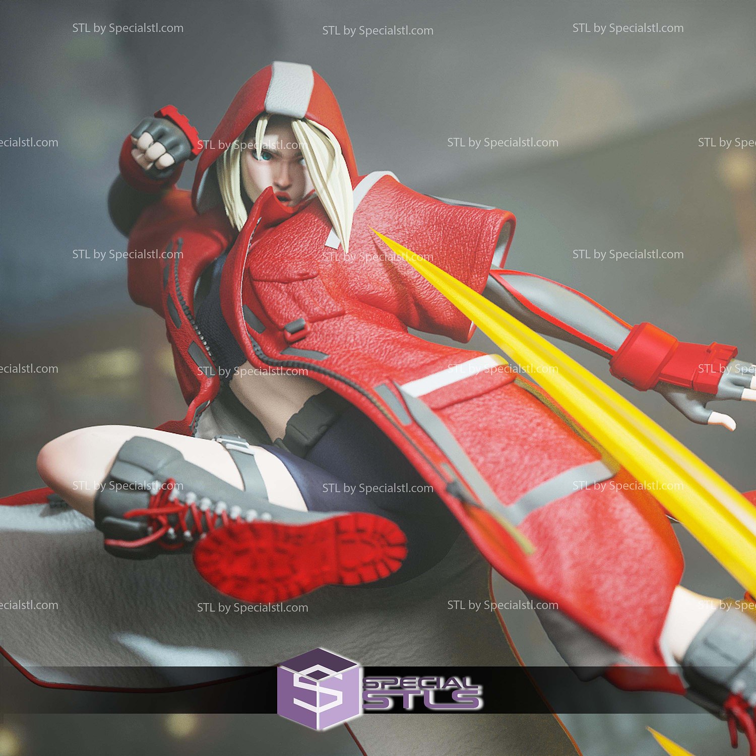 Cammy SF6 Outfit 3 STL Files 3D Model — view 7