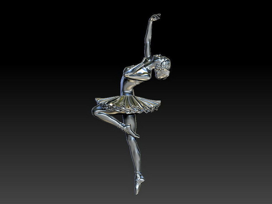 Ballerina figurine of 3D STL Model — view 2