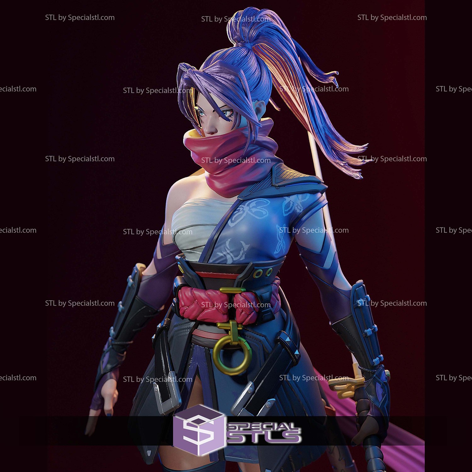 Psylocke Marvel Rival Skin 3D Printer Files STL Model — view 3