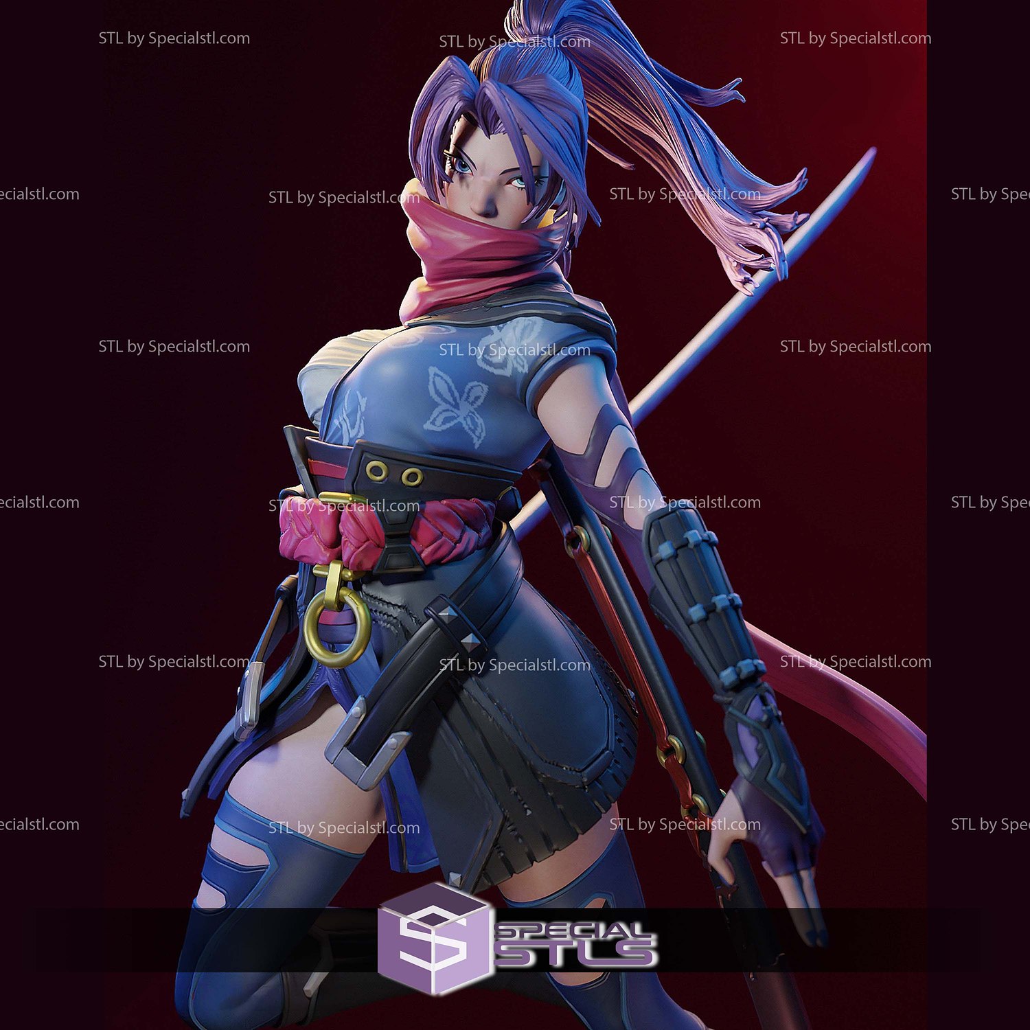 Psylocke Marvel Rival Skin 3D Printer Files STL Model — view 5