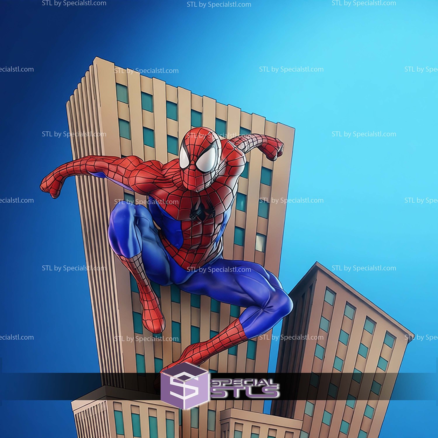 Spiderman The Animated Series STL Files 3D Model — view 2
