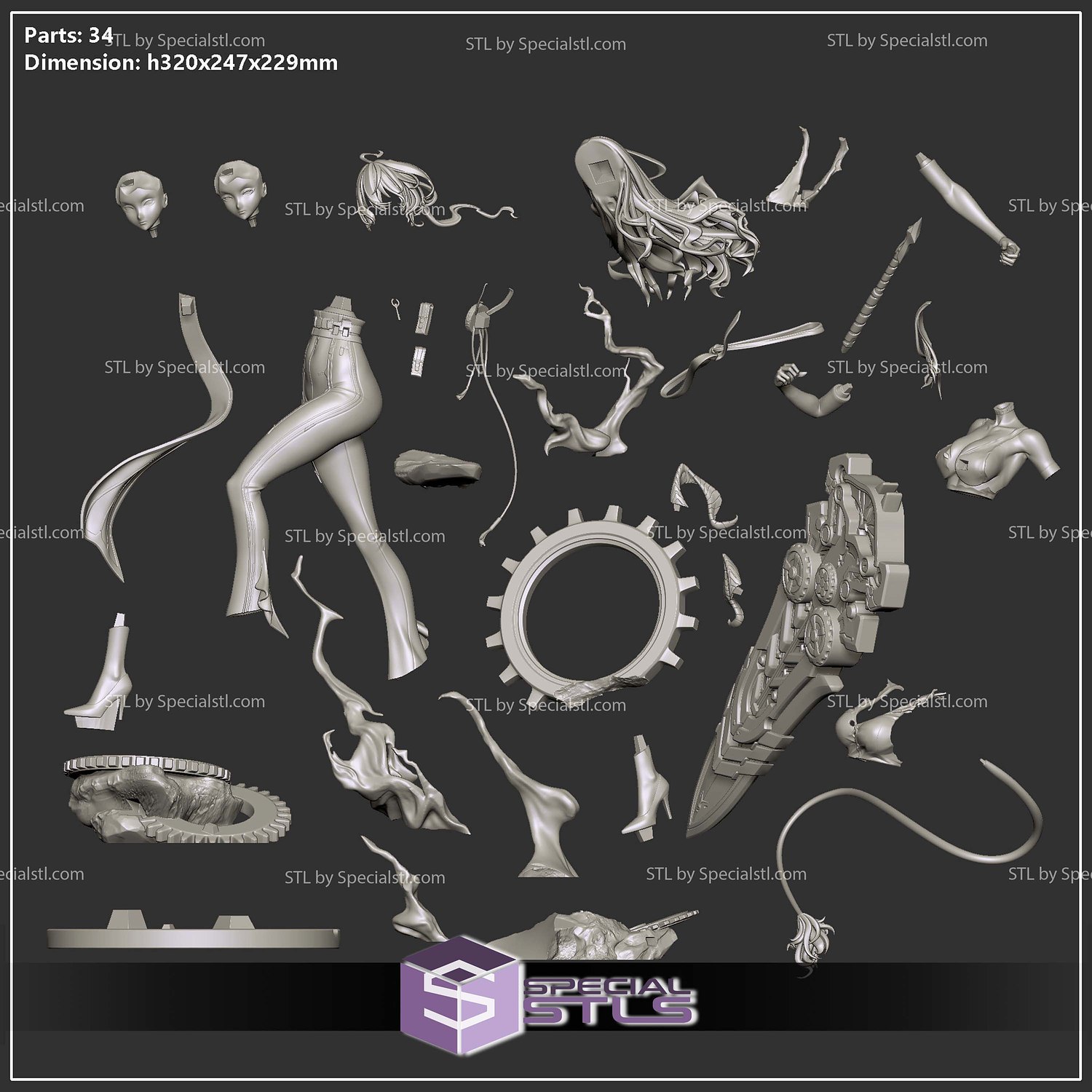 Zani Gear Base STL Files 3D Model — view 5