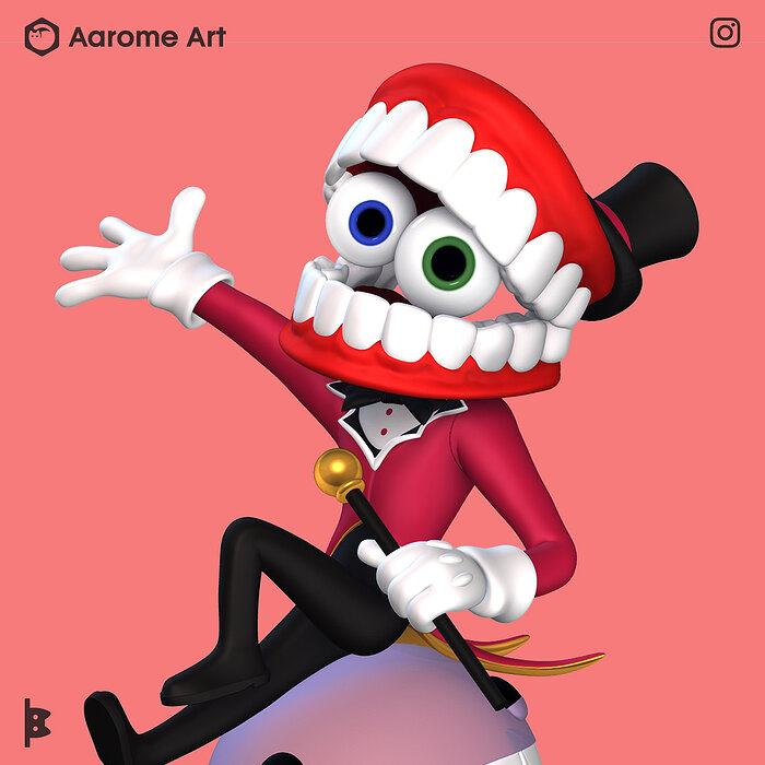 Caine The Amazing Digital Circus 3D STL Model — view 2