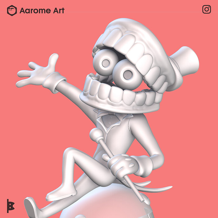 Caine The Amazing Digital Circus 3D STL Model — view 3