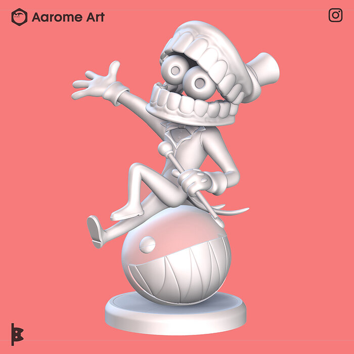 Caine The Amazing Digital Circus 3D STL Model — view 4