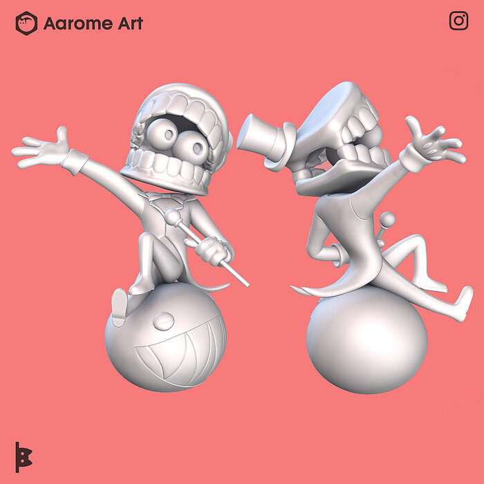 Caine The Amazing Digital Circus 3D STL Model — view 5