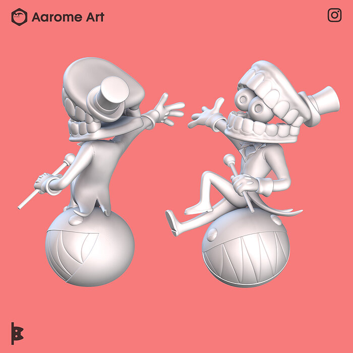 Caine The Amazing Digital Circus 3D STL Model — view 6