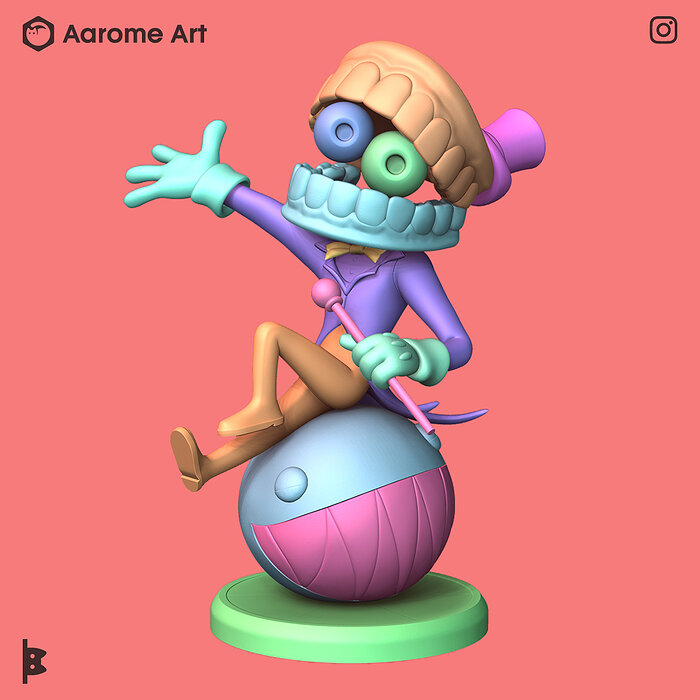 Caine The Amazing Digital Circus 3D STL Model — view 7