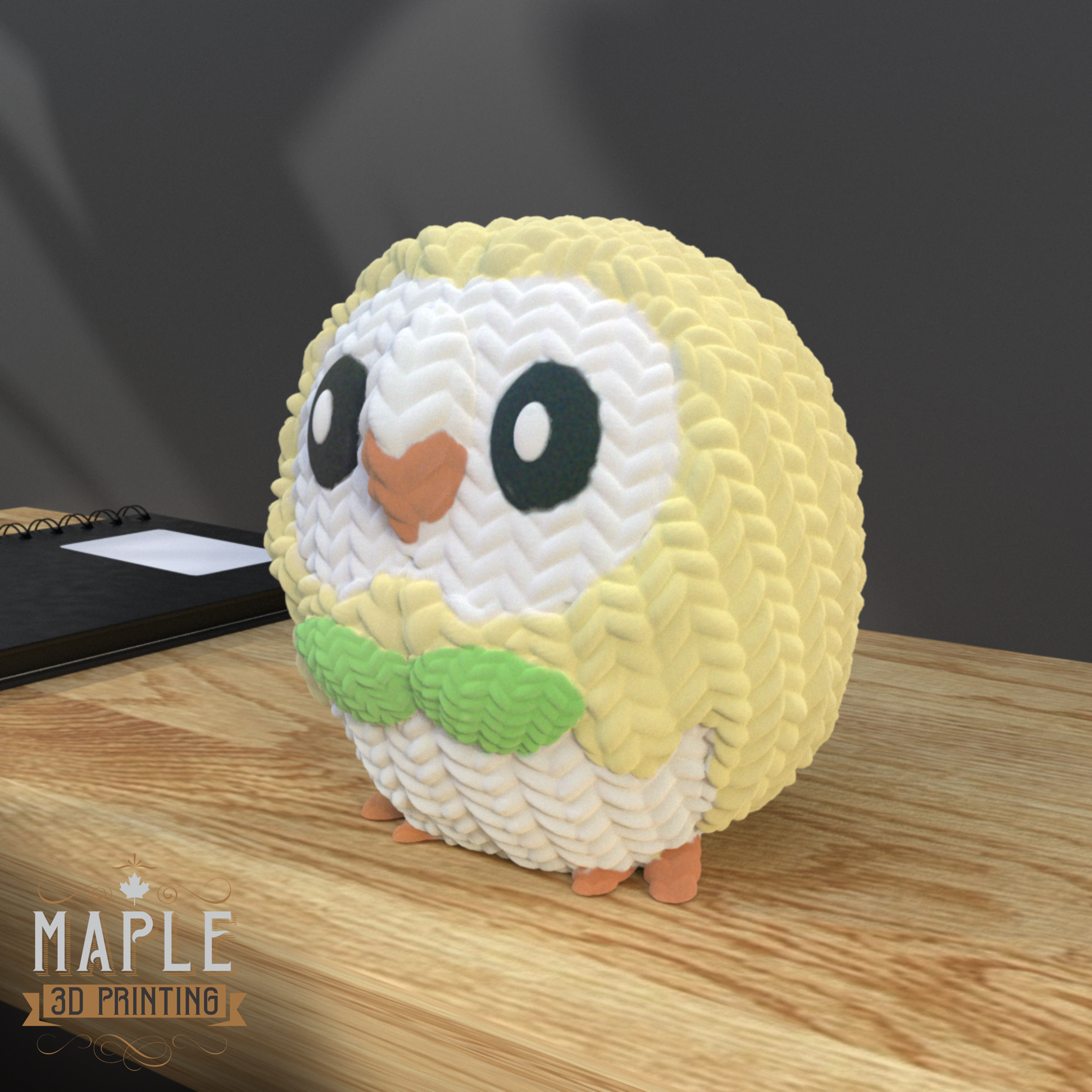 Knit Rowlet - Support Free - Pokemon 3D STL Model