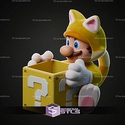 Mario Cat Palomera Popcorn Bucket STL Files 3D Model