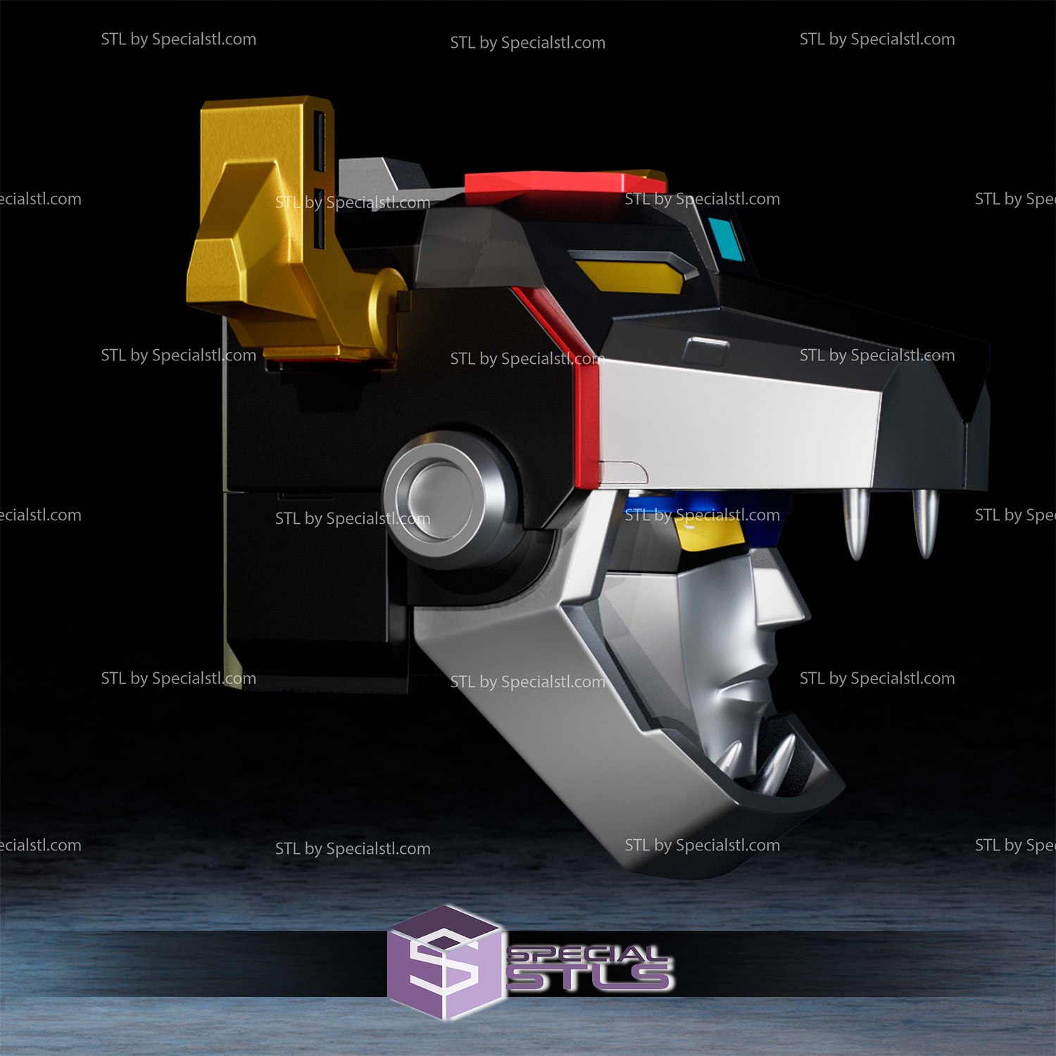 Cosplay STL Files Legendary Voltron Mask 3D Model — view 4