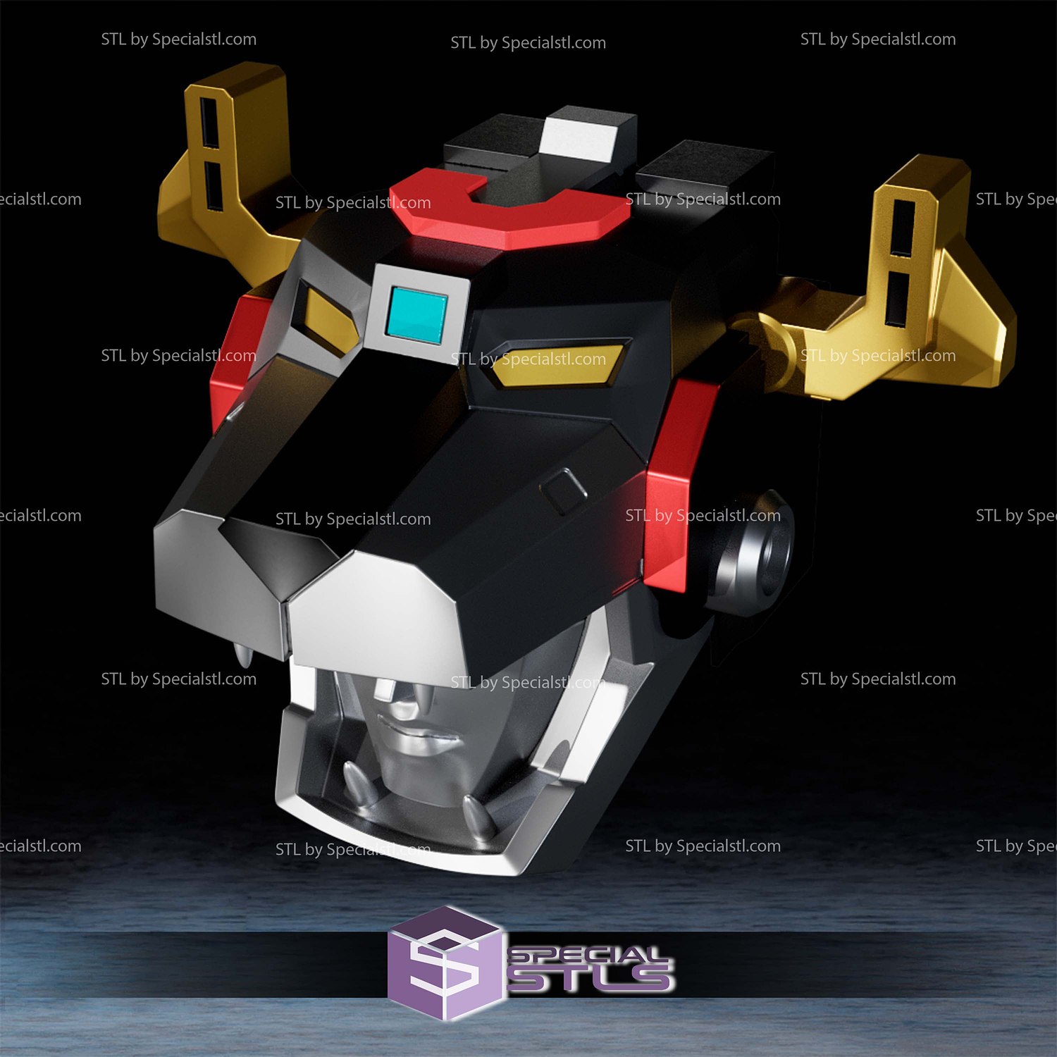 Cosplay STL Files Legendary Voltron Mask 3D Model — view 6