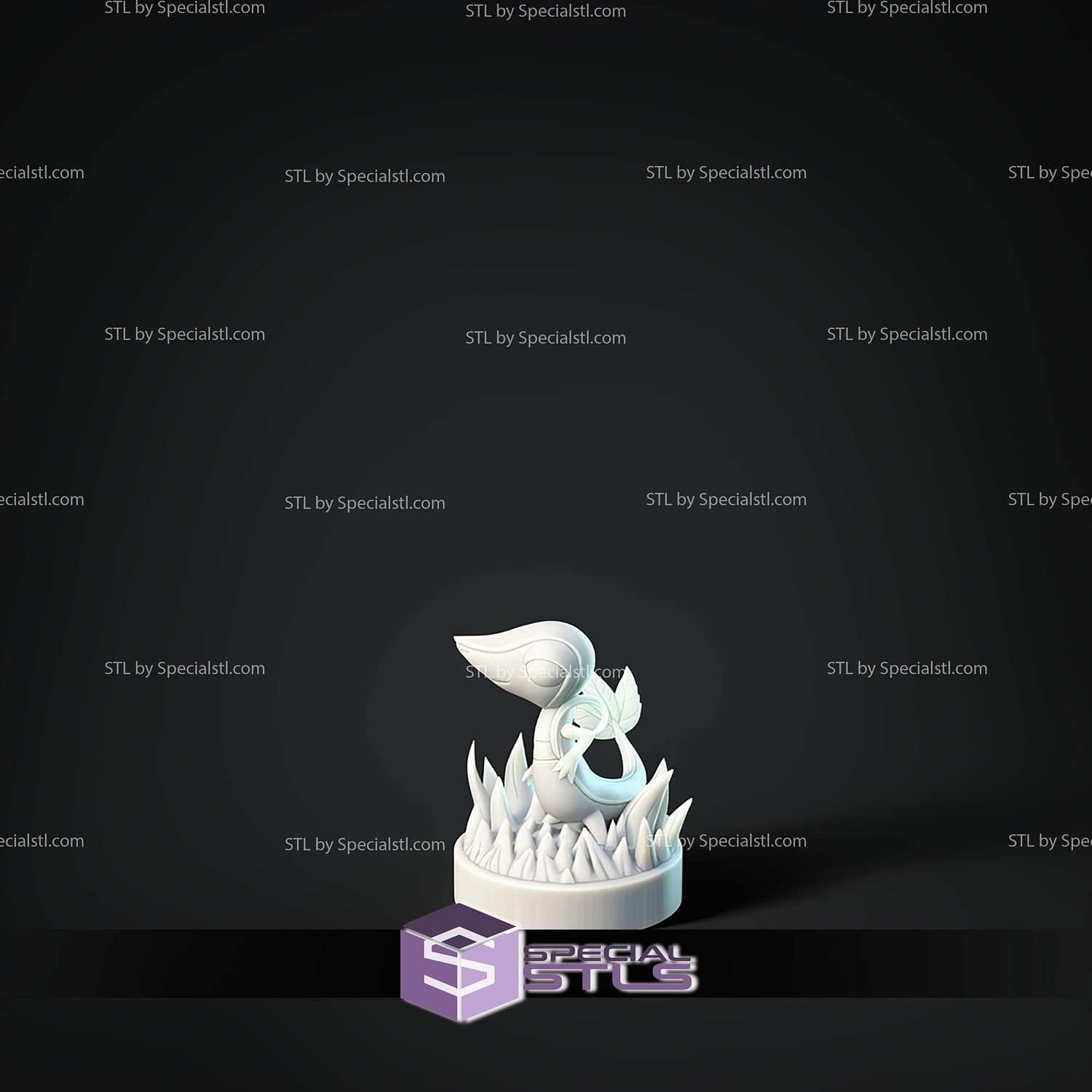 Kaiju Pokemon Vine Snake Serperior STL Files 3D Model — view 3