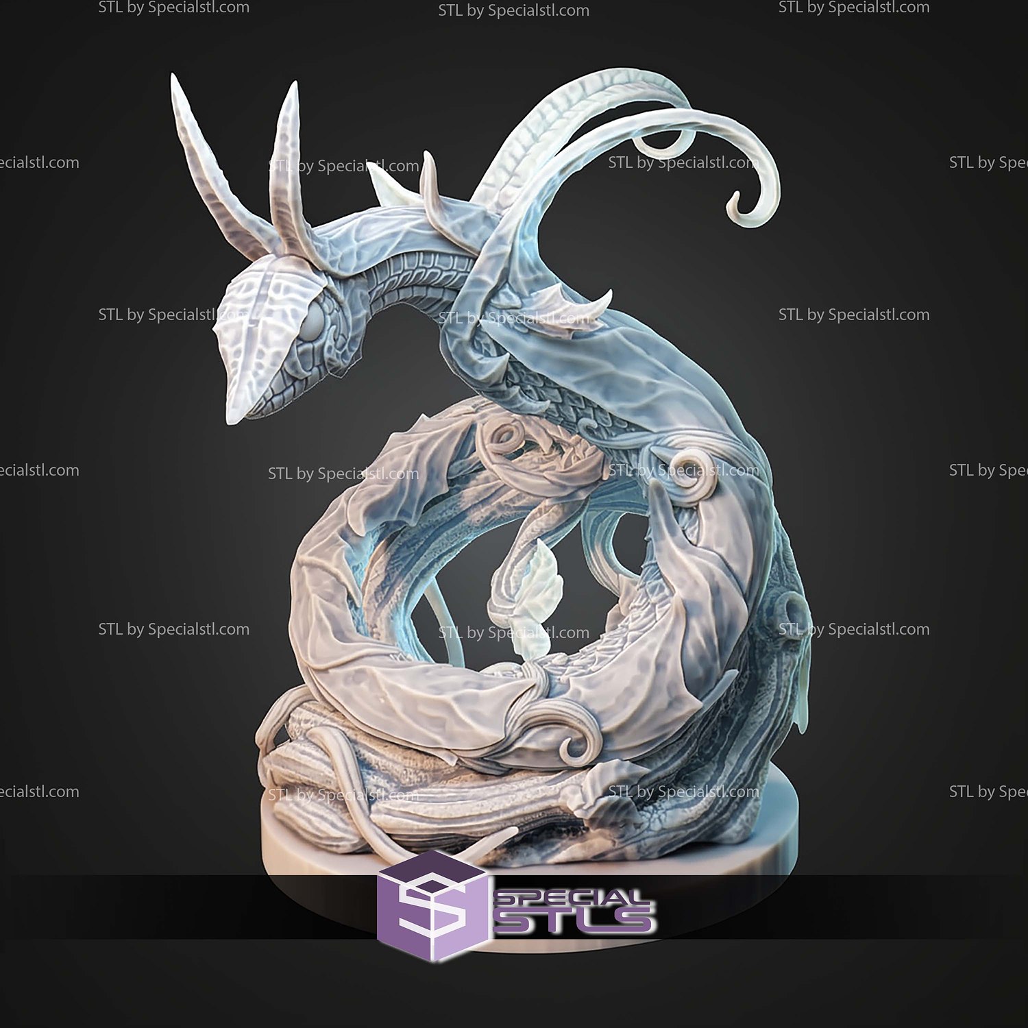 Kaiju Pokemon Vine Snake Serperior STL Files 3D Model — view 4
