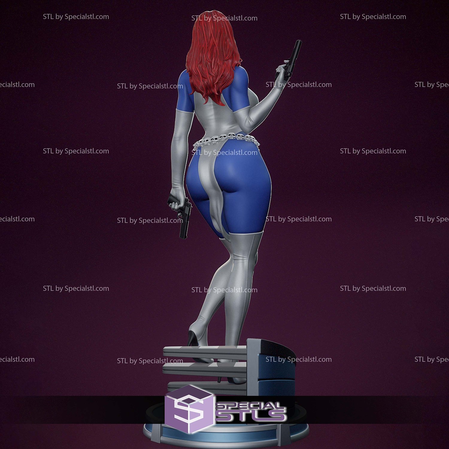 Mystique Thicc 2 Gun 1-6 STL Files 3D Model — view 2