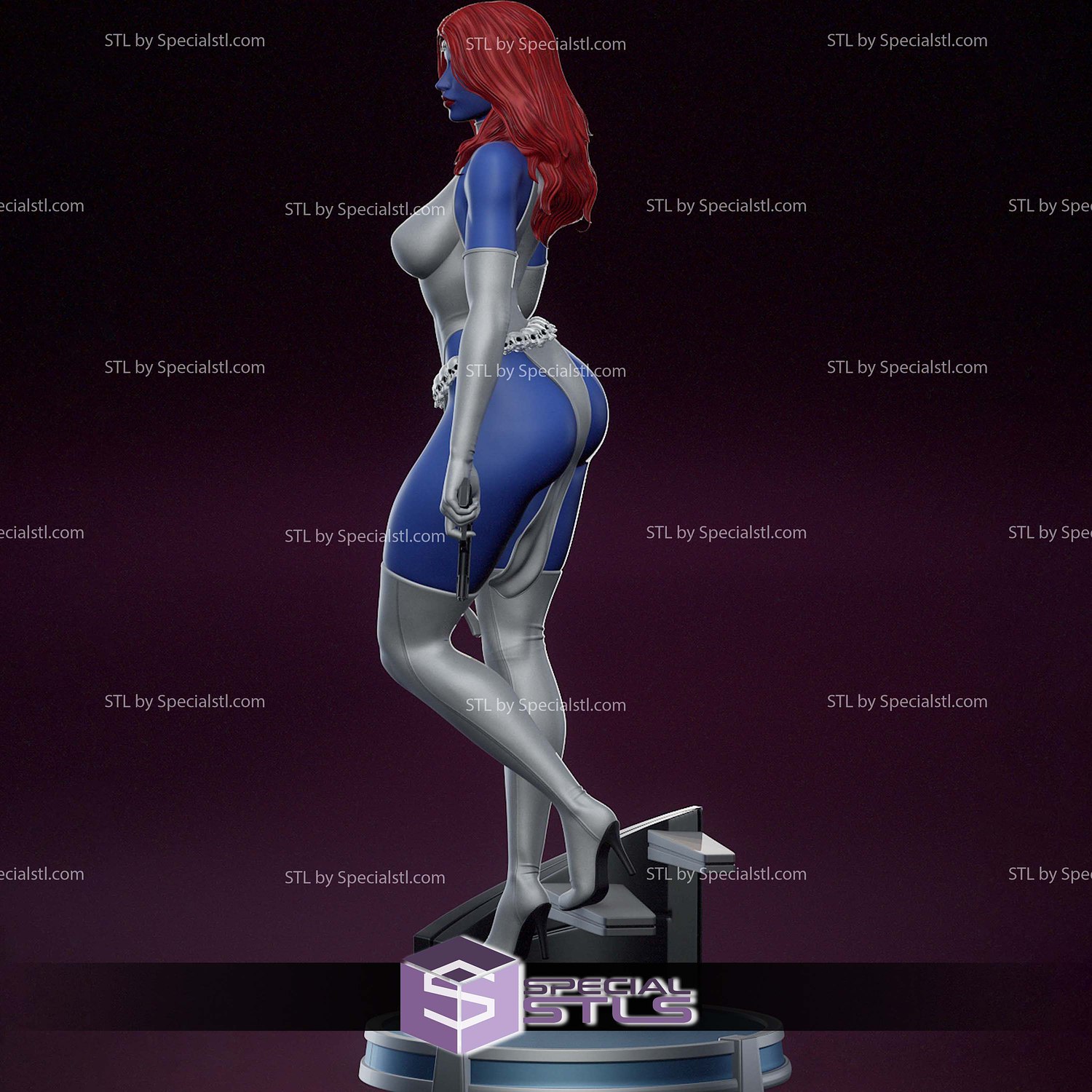 Mystique Thicc 2 Gun 1-6 STL Files 3D Model — view 3