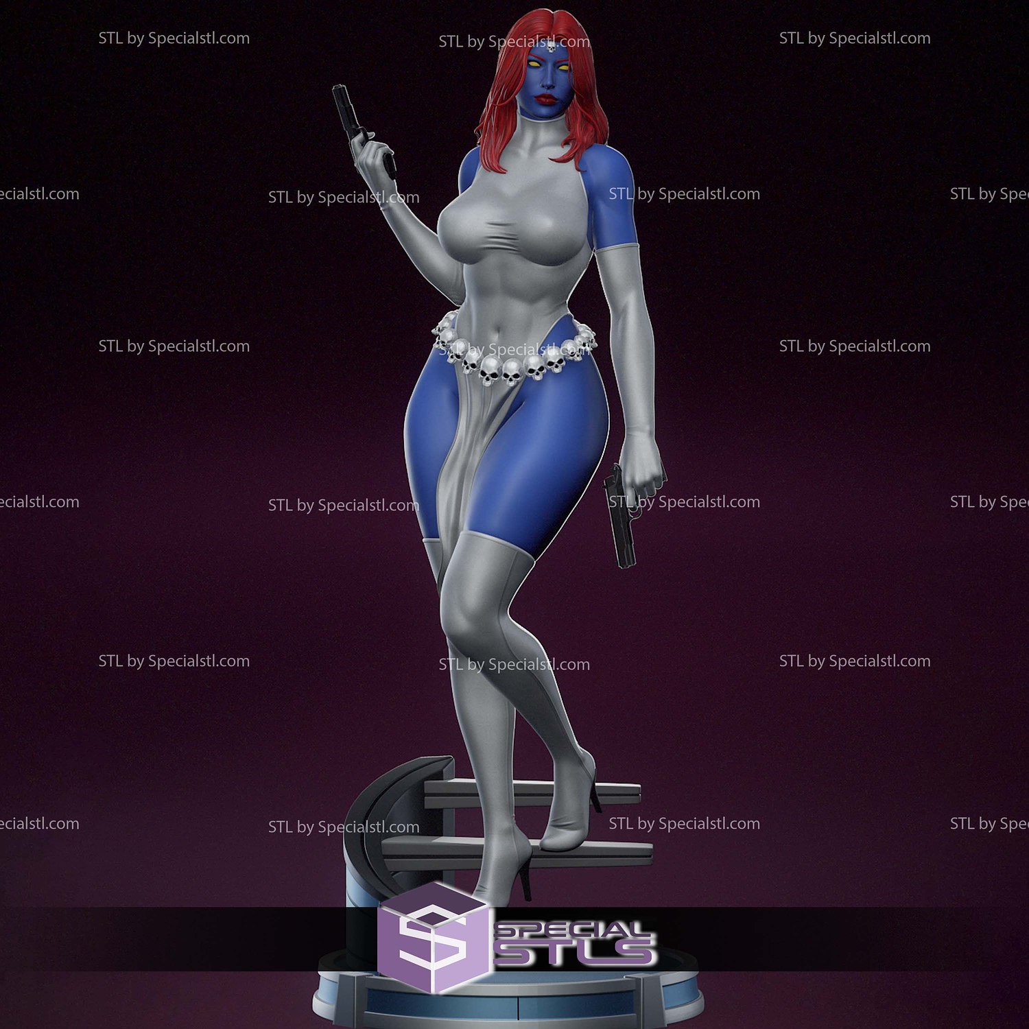Mystique Thicc 2 Gun 1-6 STL Files 3D Model — view 4