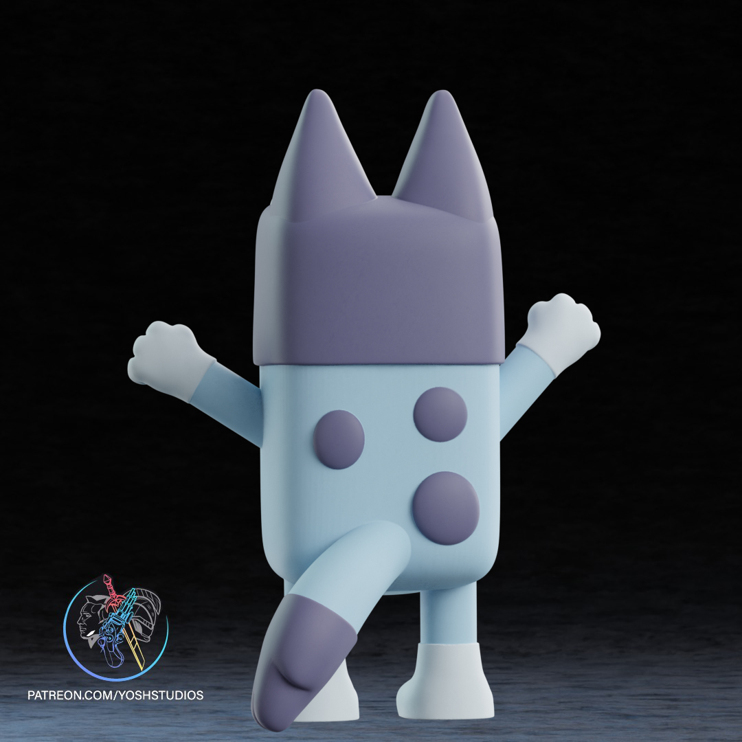 Life Size Bluey 3D Printer File STL Model