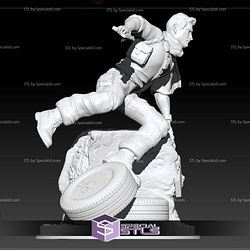 Uncharted 3 Nathan Drake Jump STL Files 3D Model — view 1