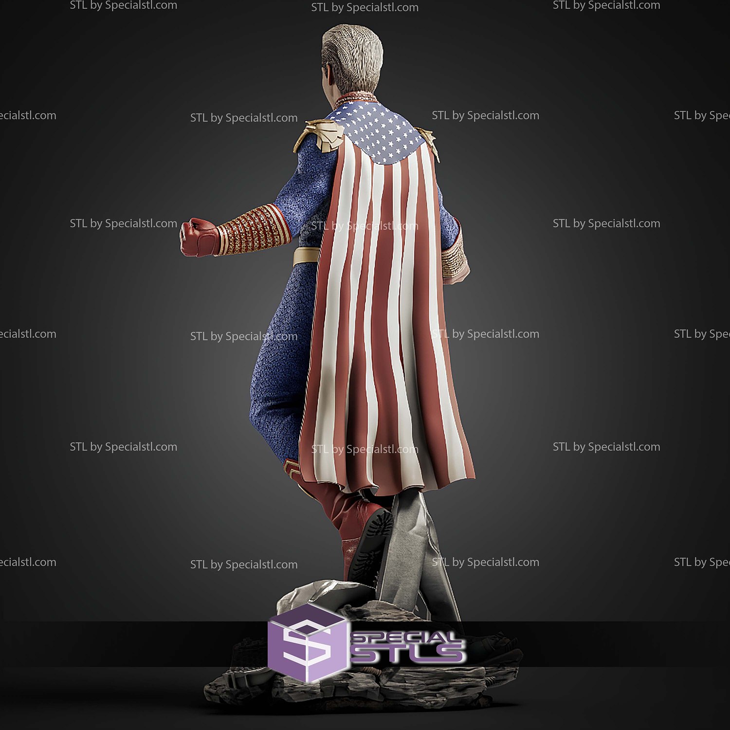 Homelander Various Version 355mm STL Files 3D Model — view 2