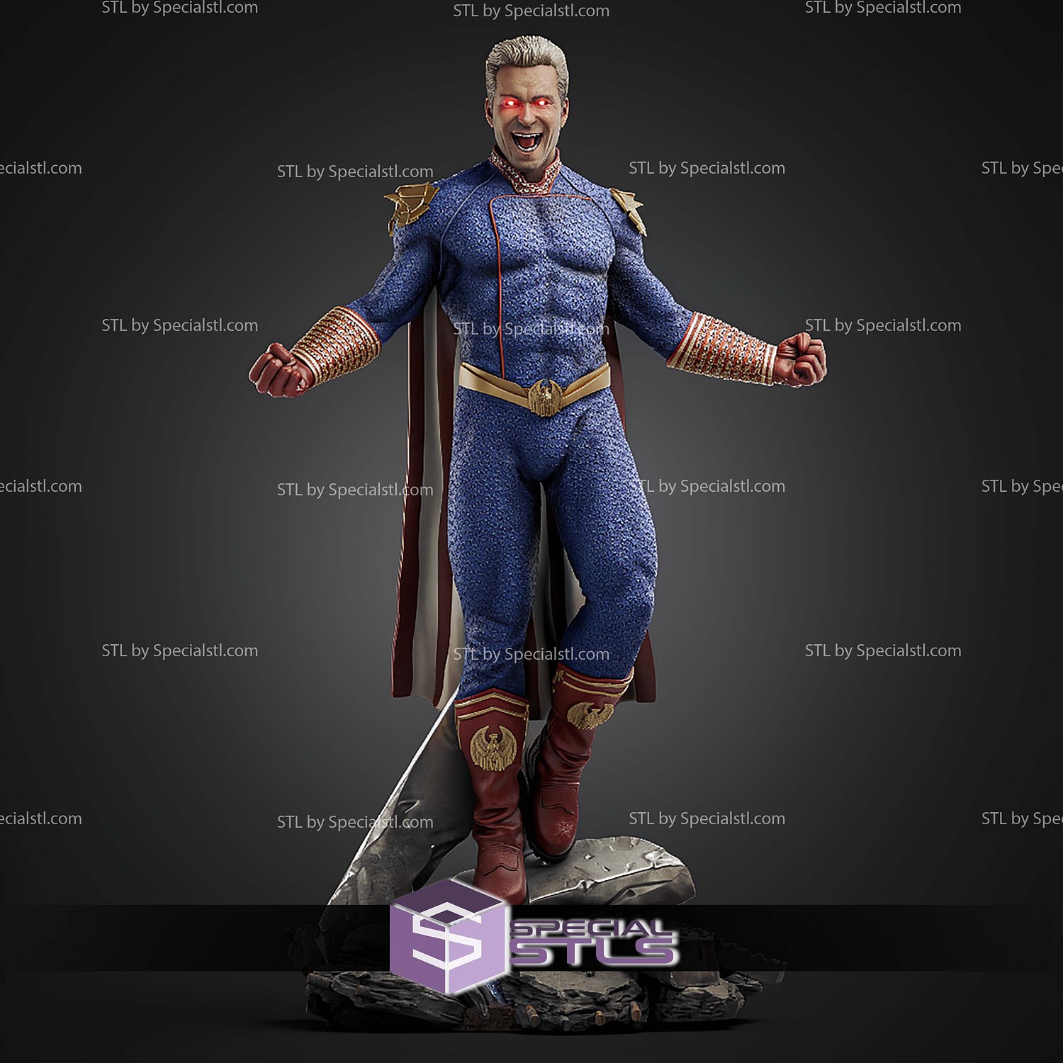 Homelander Various Version 355mm STL Files 3D Model — view 3
