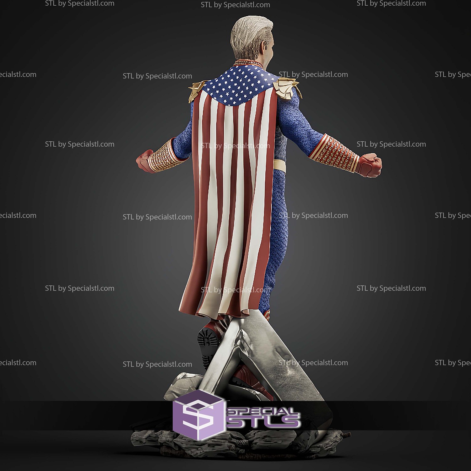 Homelander Various Version 355mm STL Files 3D Model — view 4