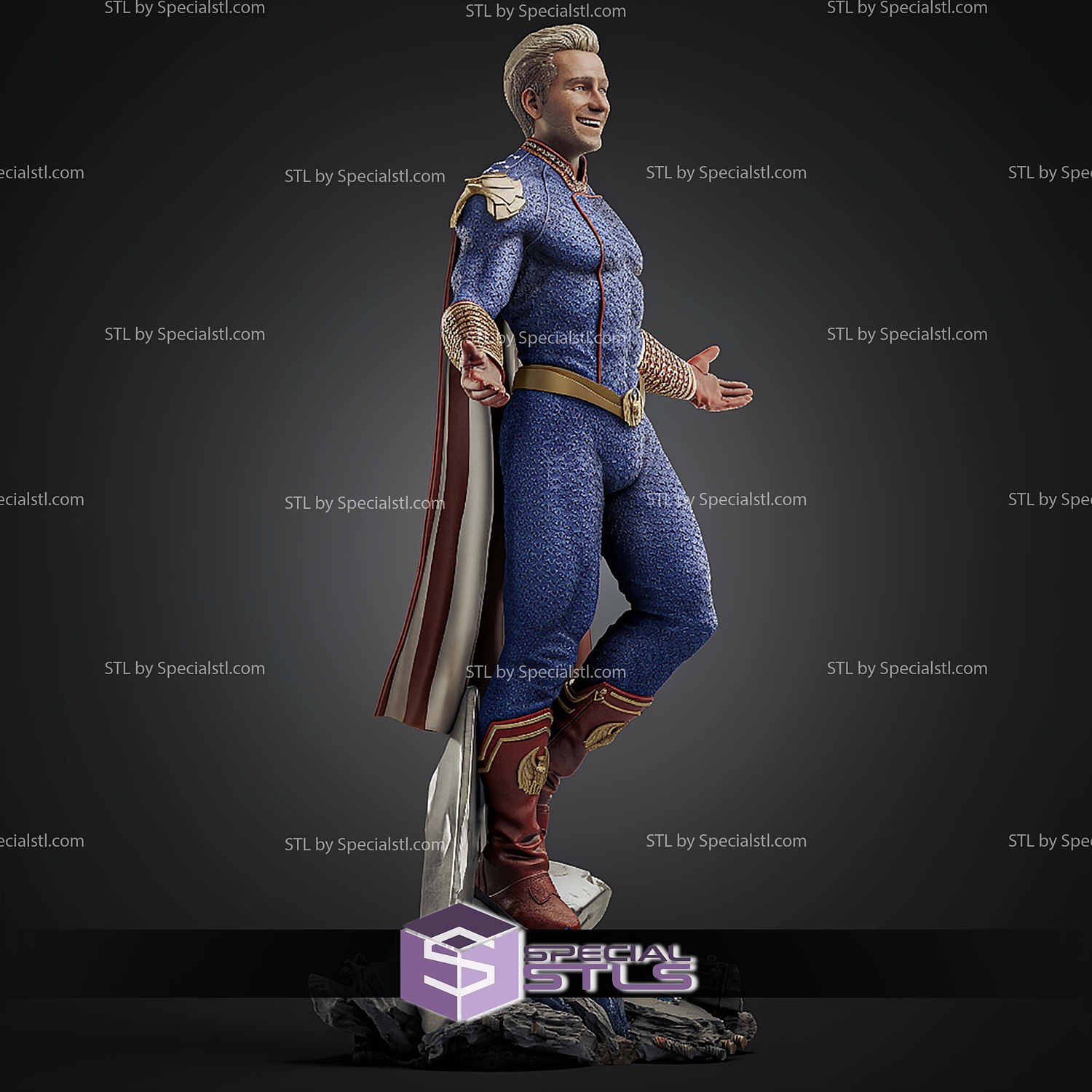 Homelander Various Version 355mm STL Files 3D Model — view 5