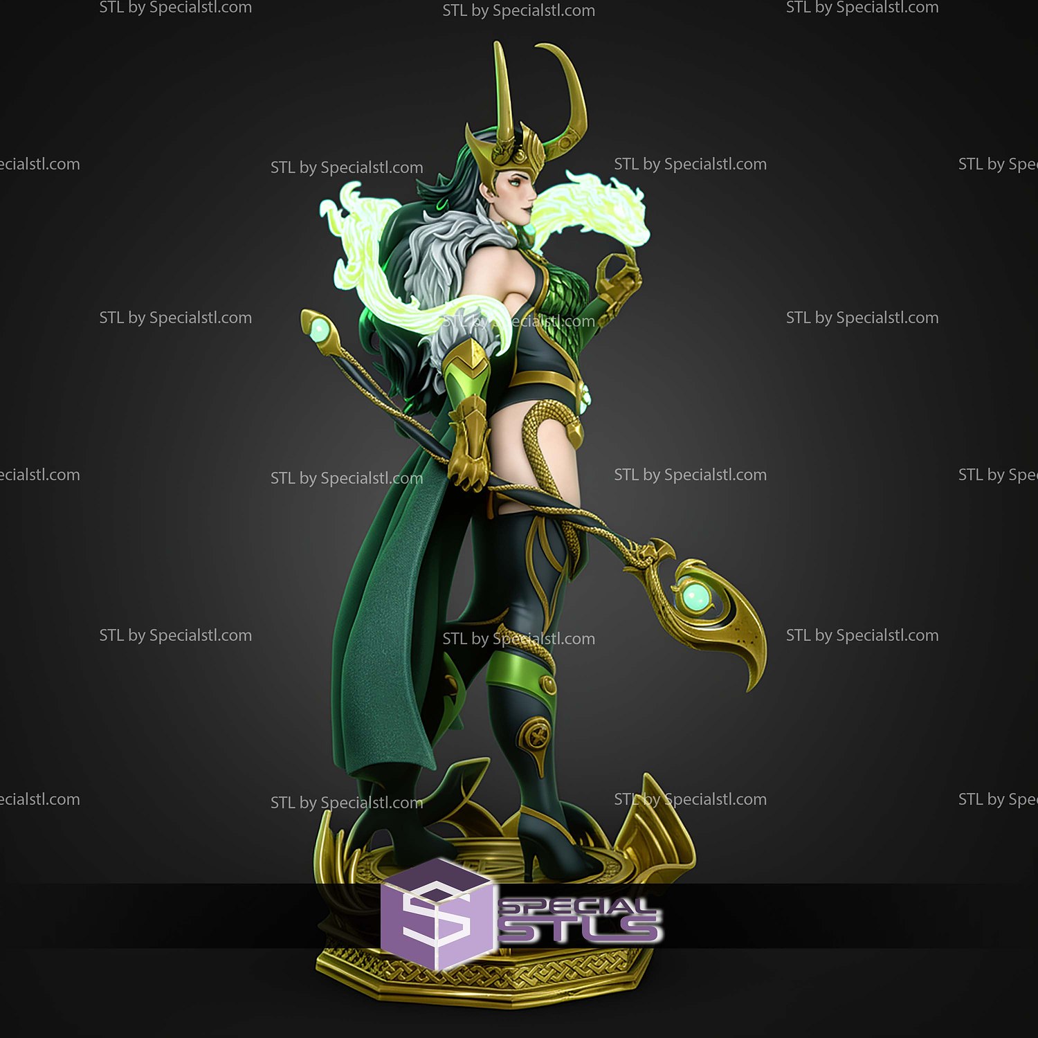 Lady Loki Marvel Rivals Sexy STL Files 3D Model — view 6